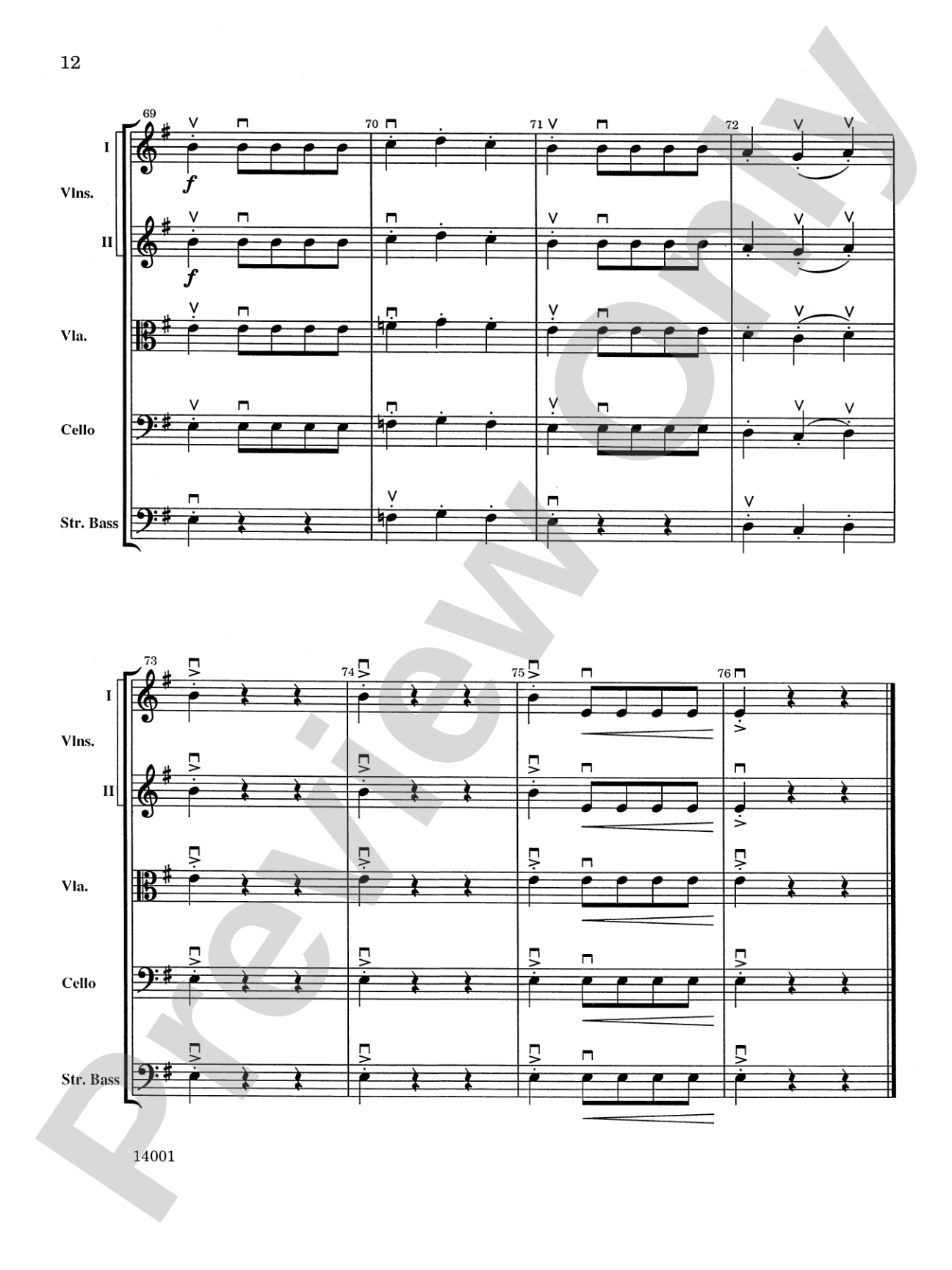El Toro: String Orchestra Conductor Score & Parts