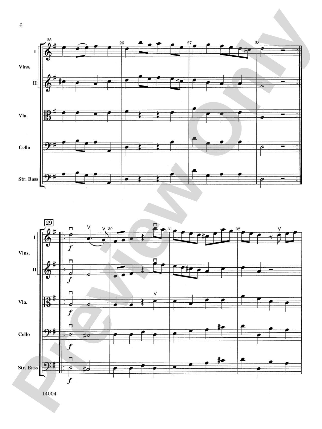 Symphony No. 4, 1st Movement: String Orchestra Conductor Score & Parts
