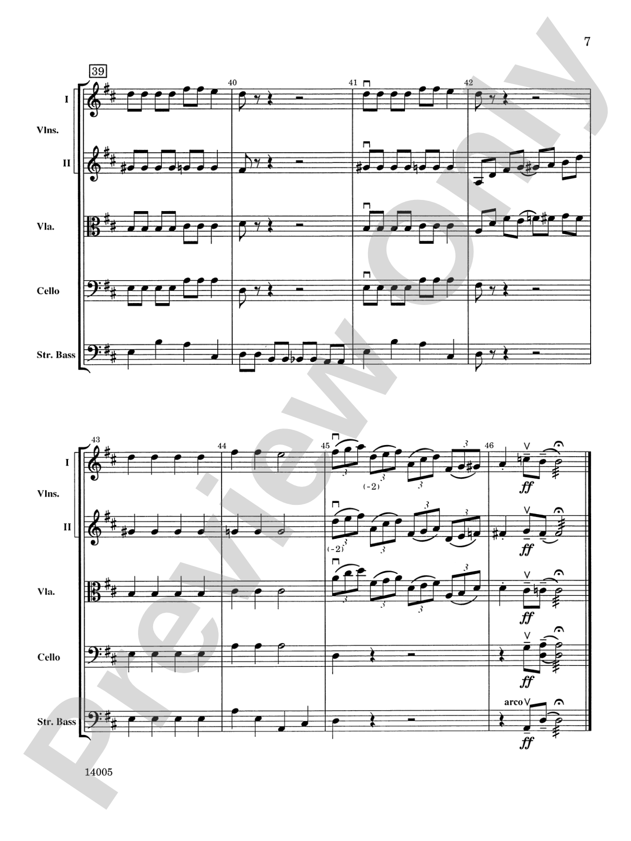 Swing Low, Sweet Chariot: String Orchestra Conductor Score & Parts