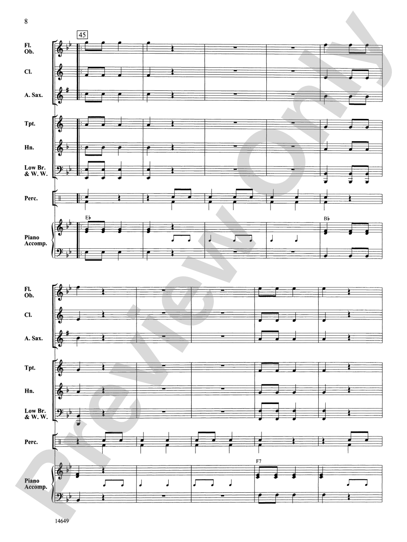 Bell Canyon March: Concert Band Conductor Score & Parts