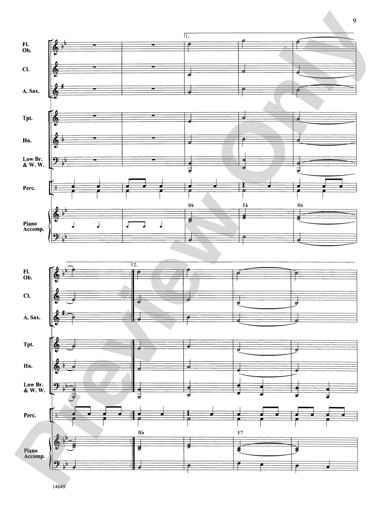 Bell Canyon March: Concert Band Conductor Score & Parts