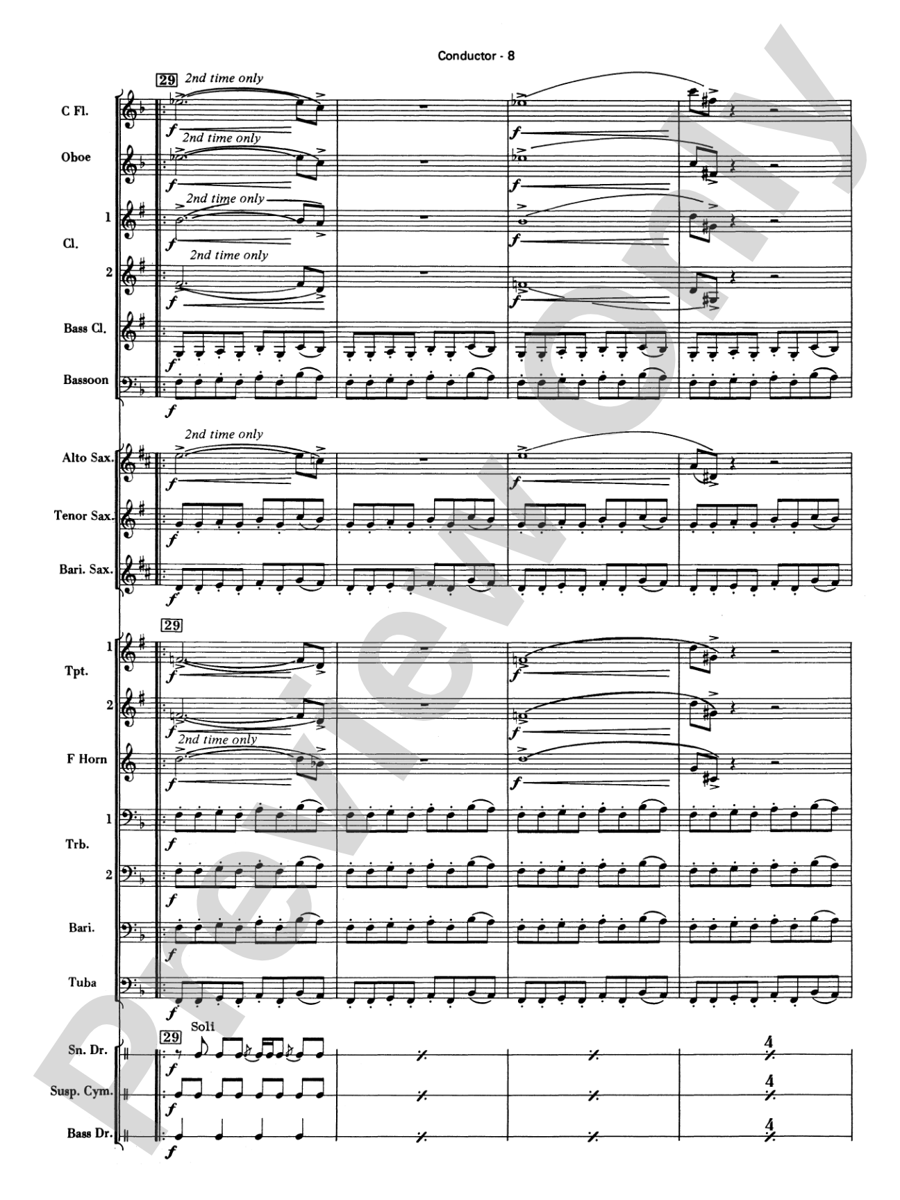 Peter Gunn: Concert Band Conductor Score & Parts