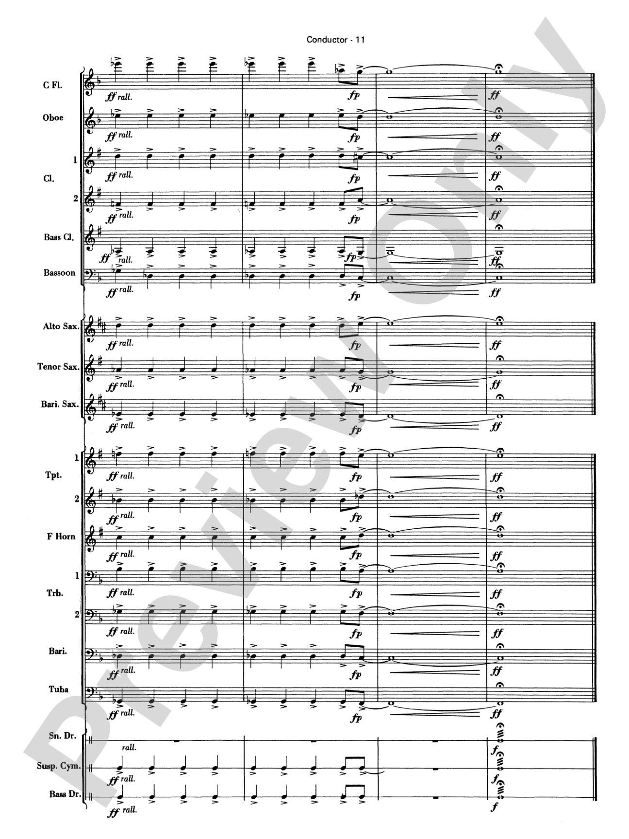 Peter Gunn: Concert Band Conductor Score & Parts