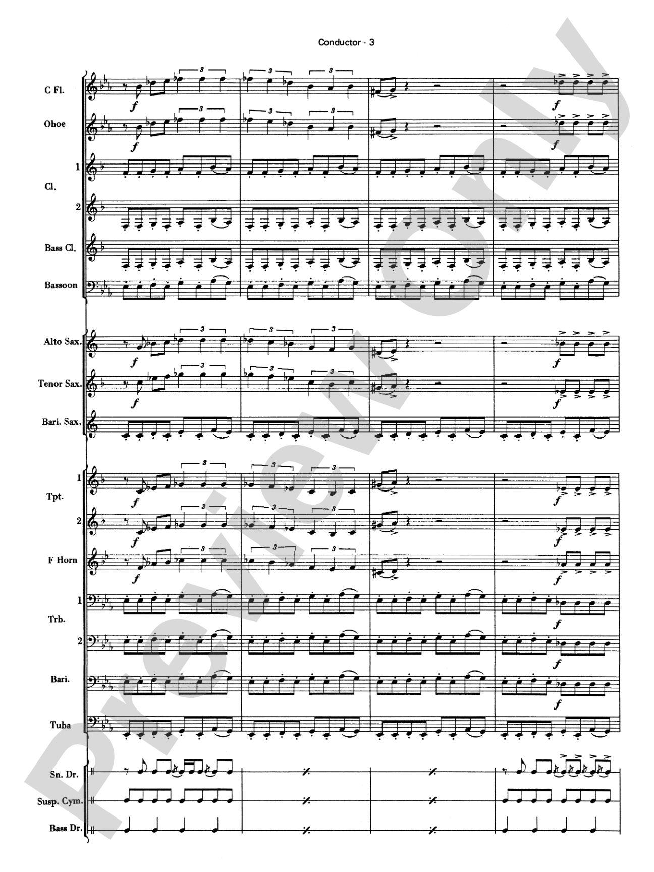 Peter Gunn: Concert Band Conductor Score & Parts