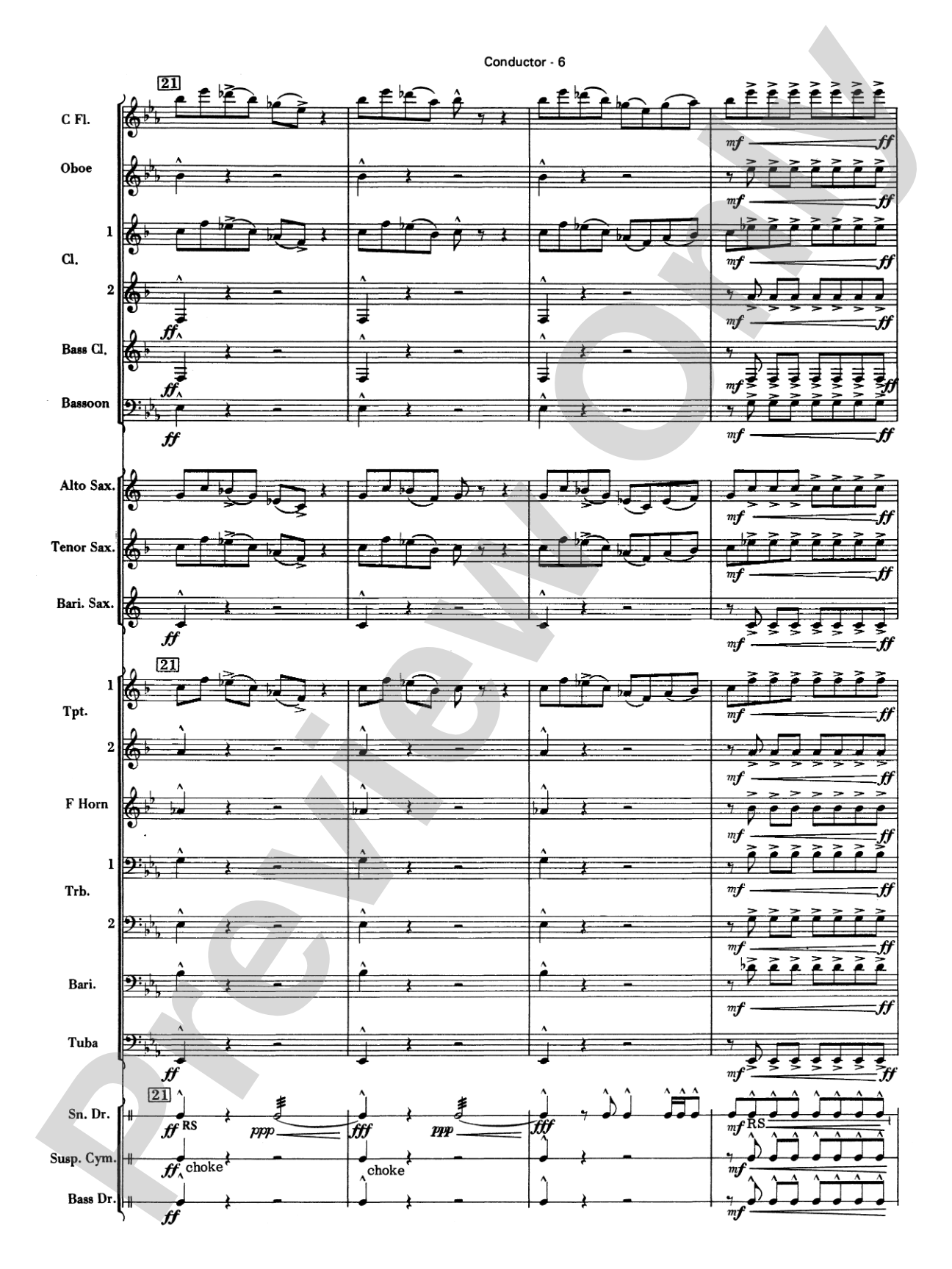 Peter Gunn: Concert Band Conductor Score & Parts