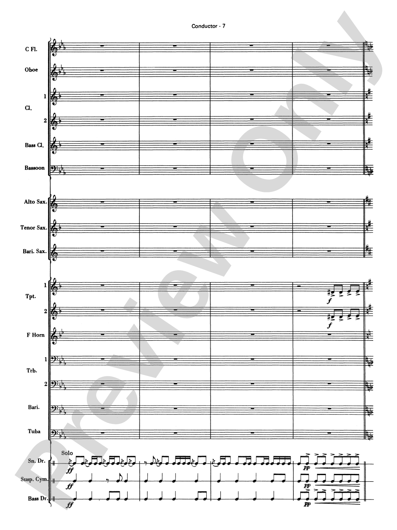 Peter Gunn: Concert Band Conductor Score & Parts