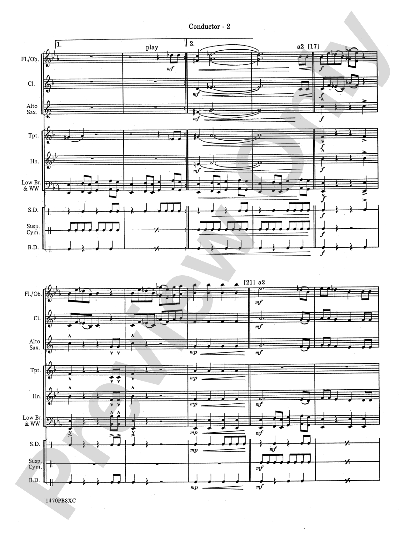 Peter Gunn: Concert Band Conductor Score & Parts