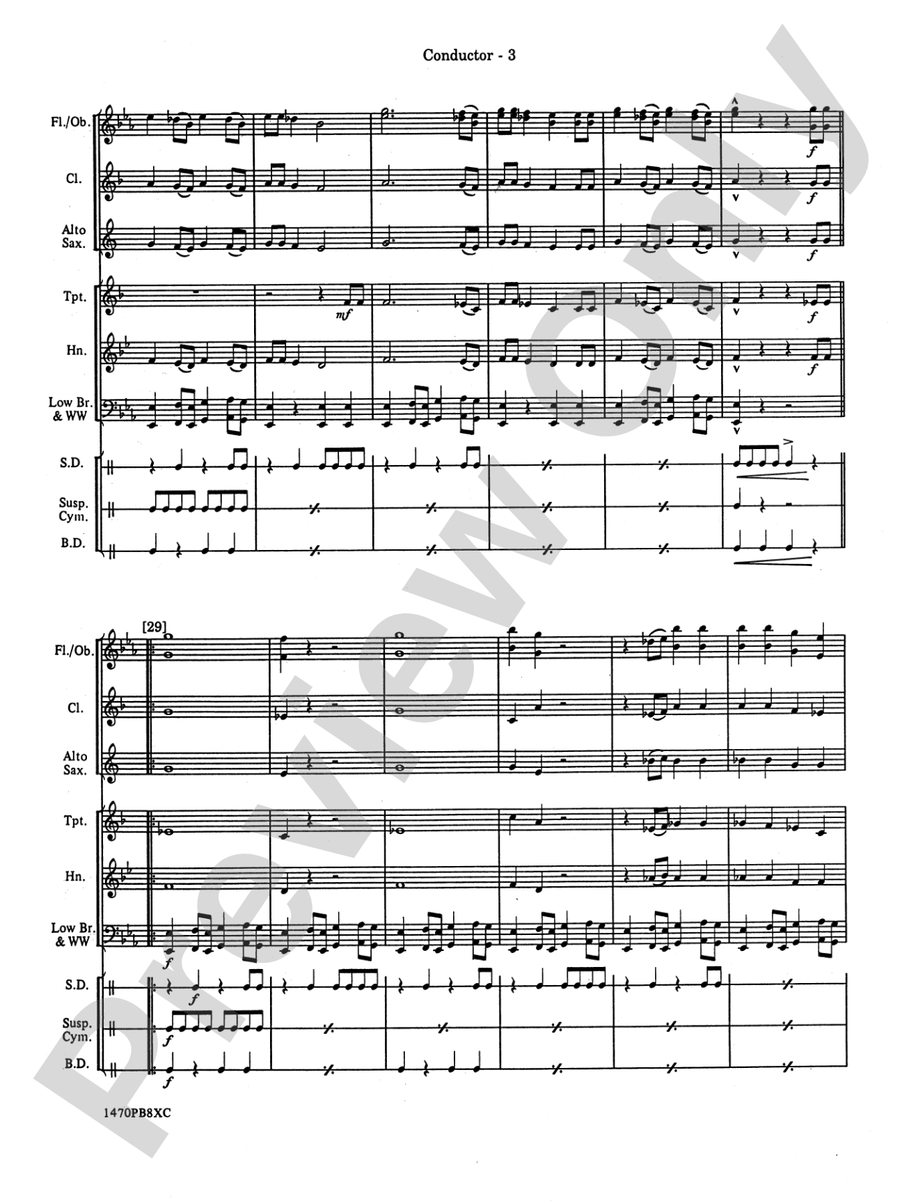 Peter Gunn: Concert Band Conductor Score & Parts