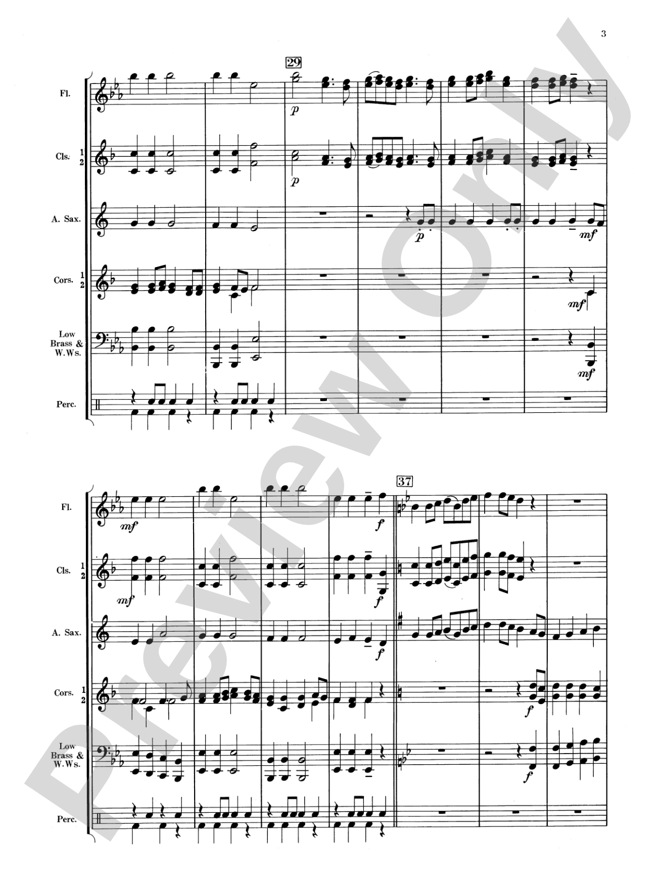 Simple Gifts (Shaker Folk Tune): Concert Band Conductor Score & Parts