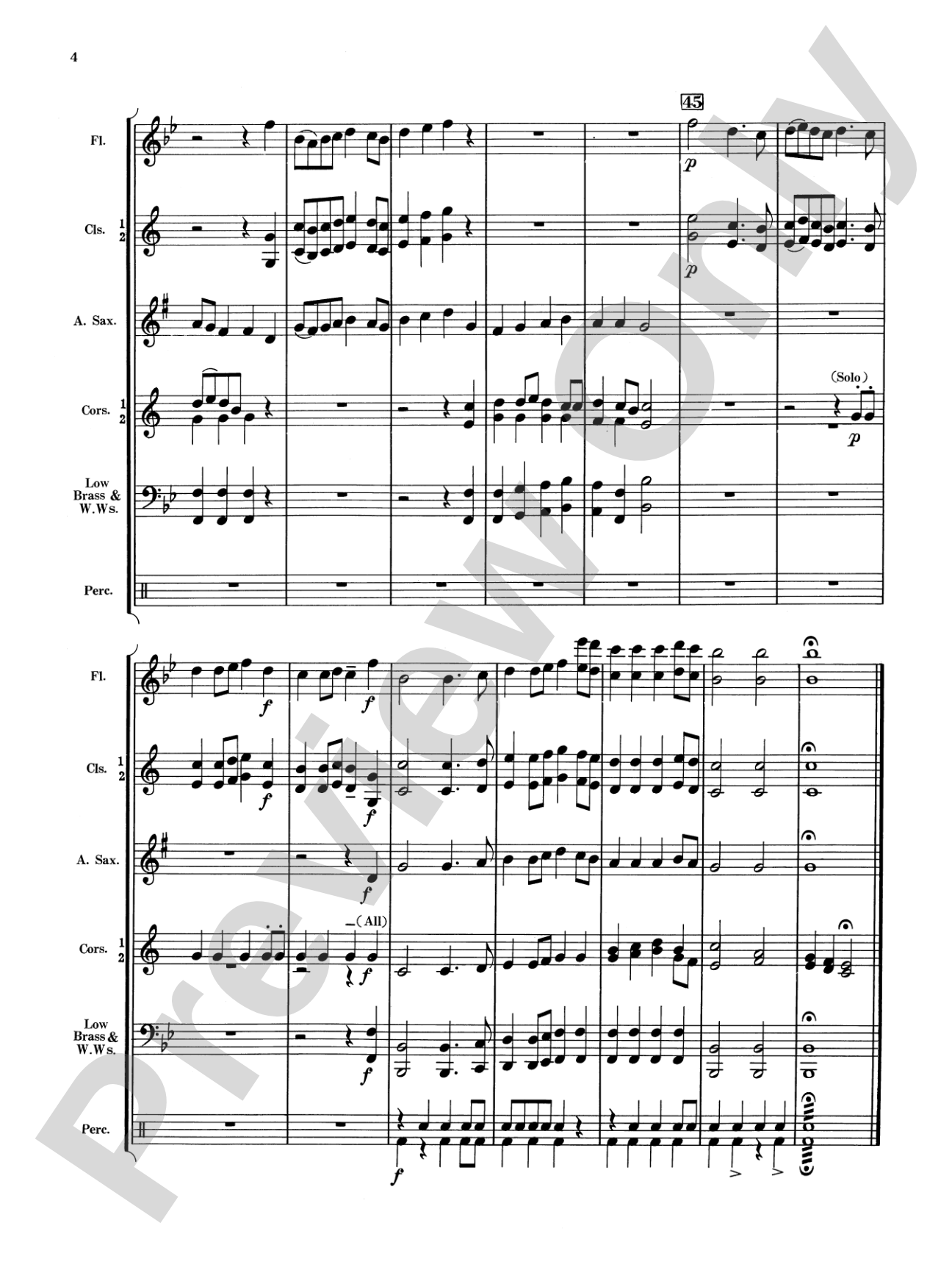 Simple Gifts (Shaker Folk Tune): Concert Band Conductor Score & Parts