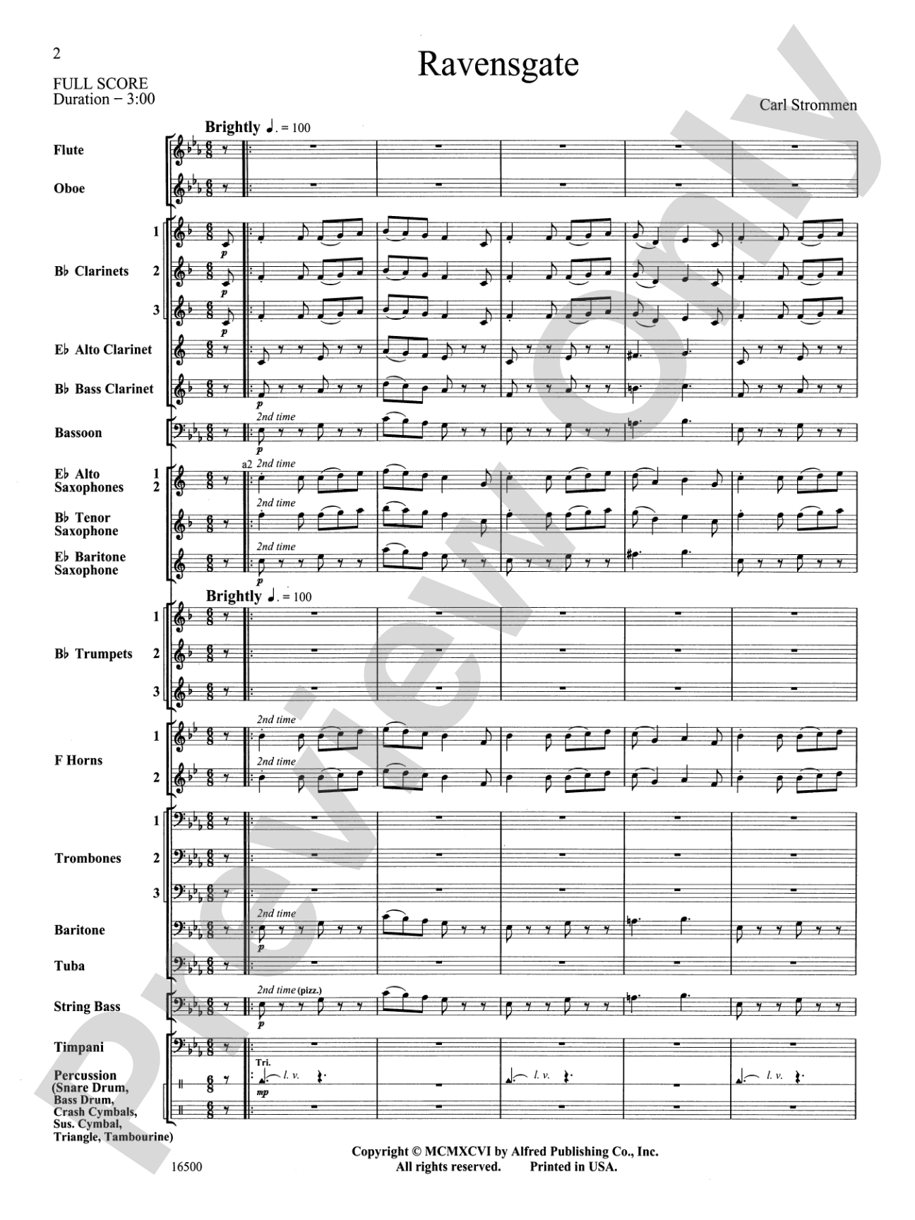 Ravensgate: Concert Band Conductor Score & Parts