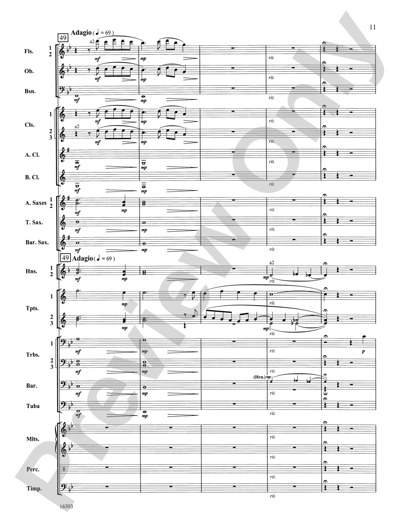 A Winter's Carol: Concert Band Conductor Score & Parts