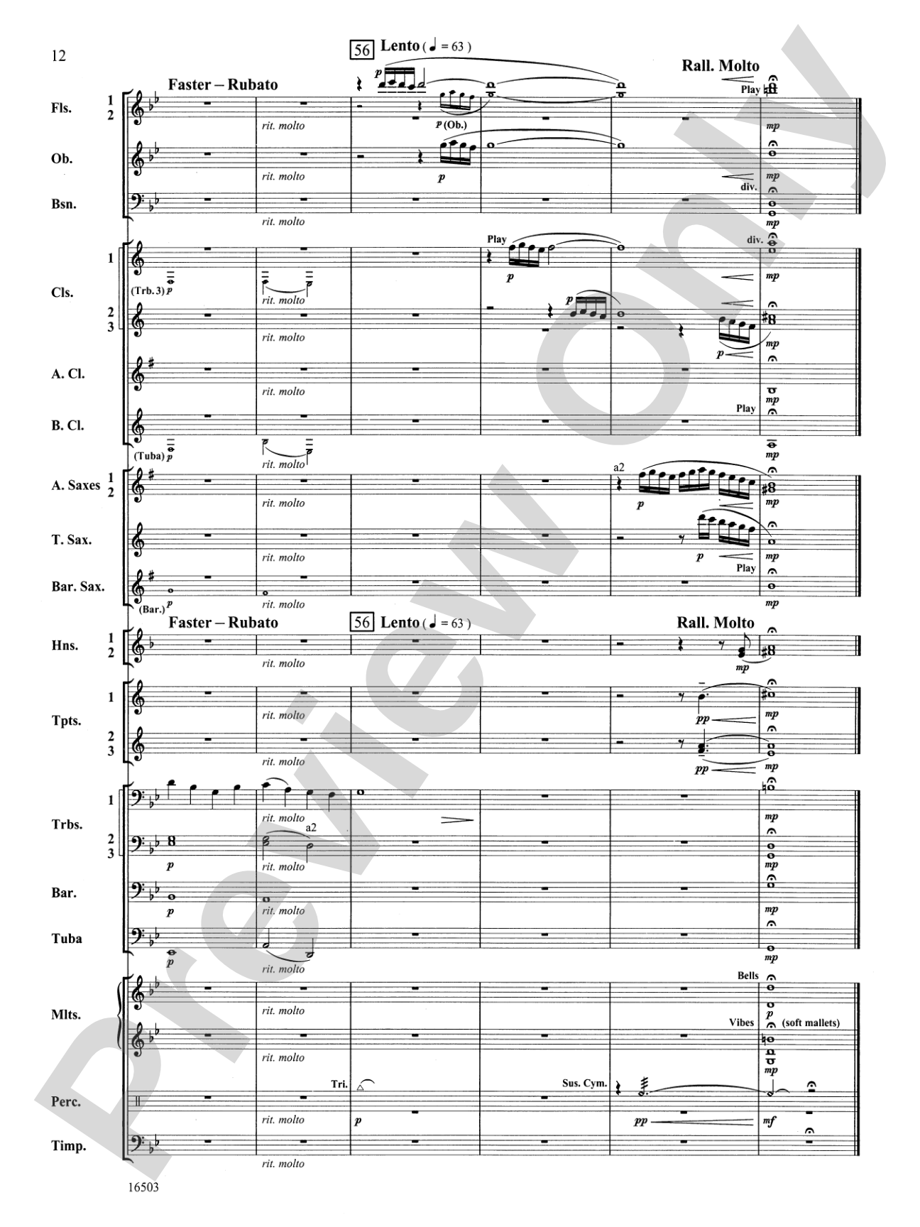 A Winter's Carol: Concert Band Conductor Score & Parts