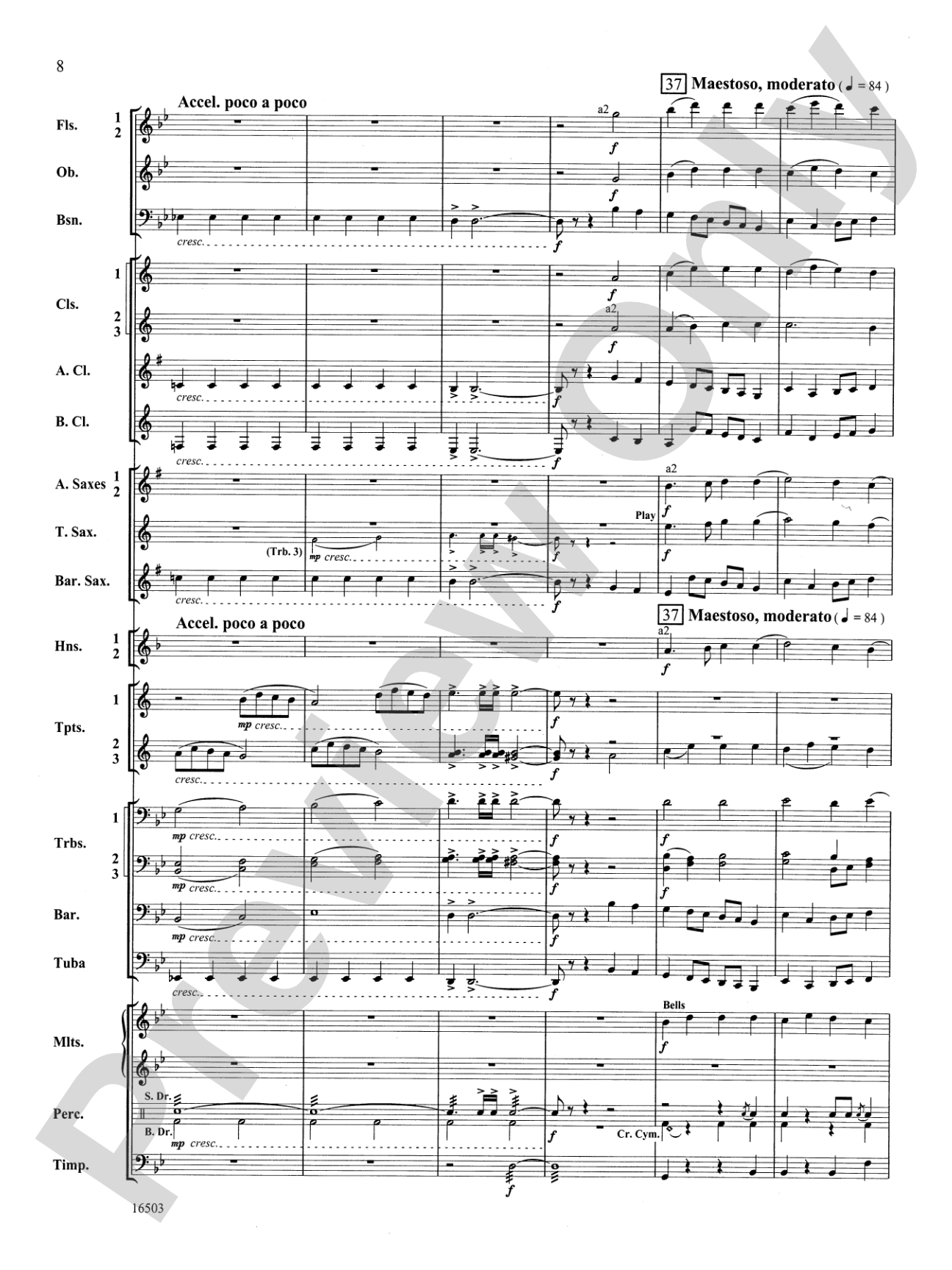 A Winter's Carol: Concert Band Conductor Score & Parts