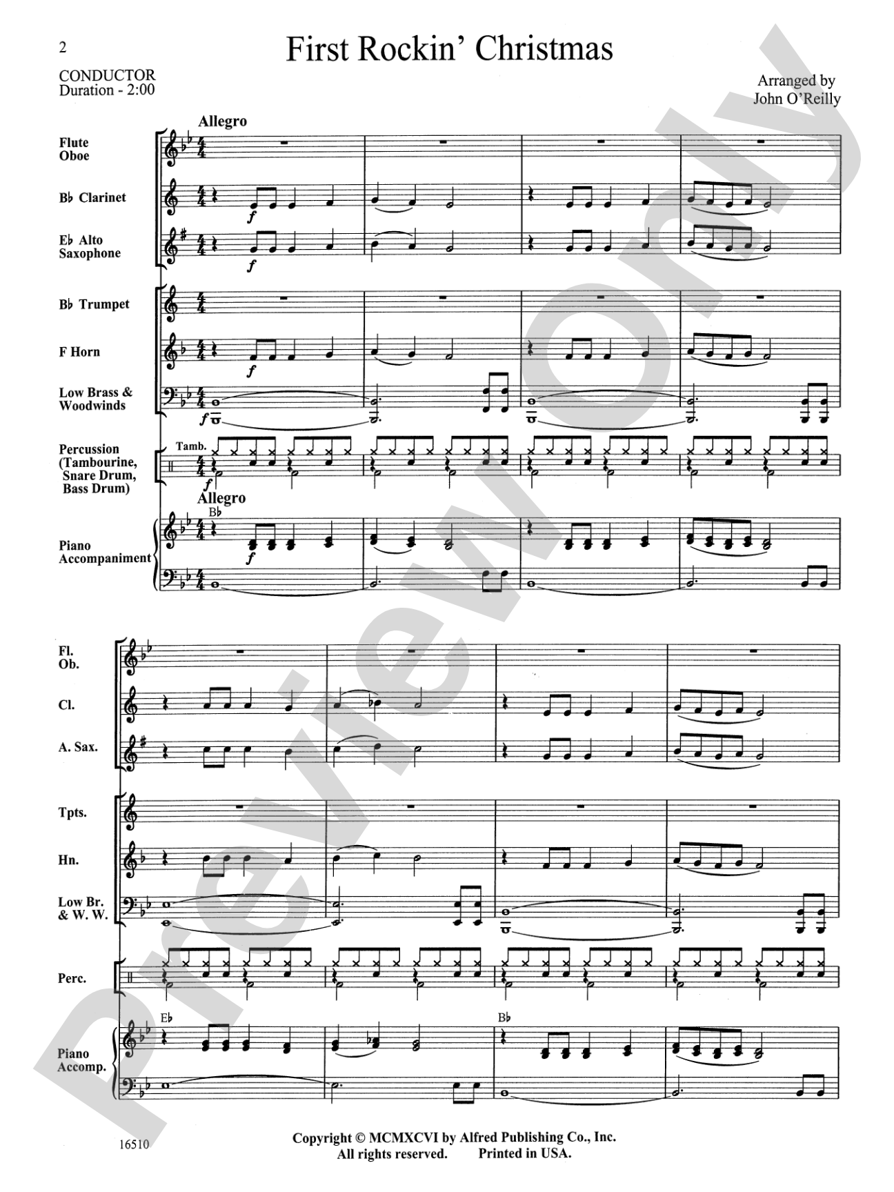 First Rockin' Christmas: Concert Band Conductor Score & Parts