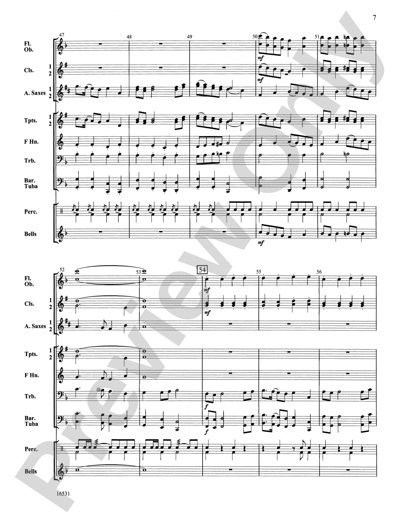Valley Vista March: Concert Band Conductor Score & Parts
