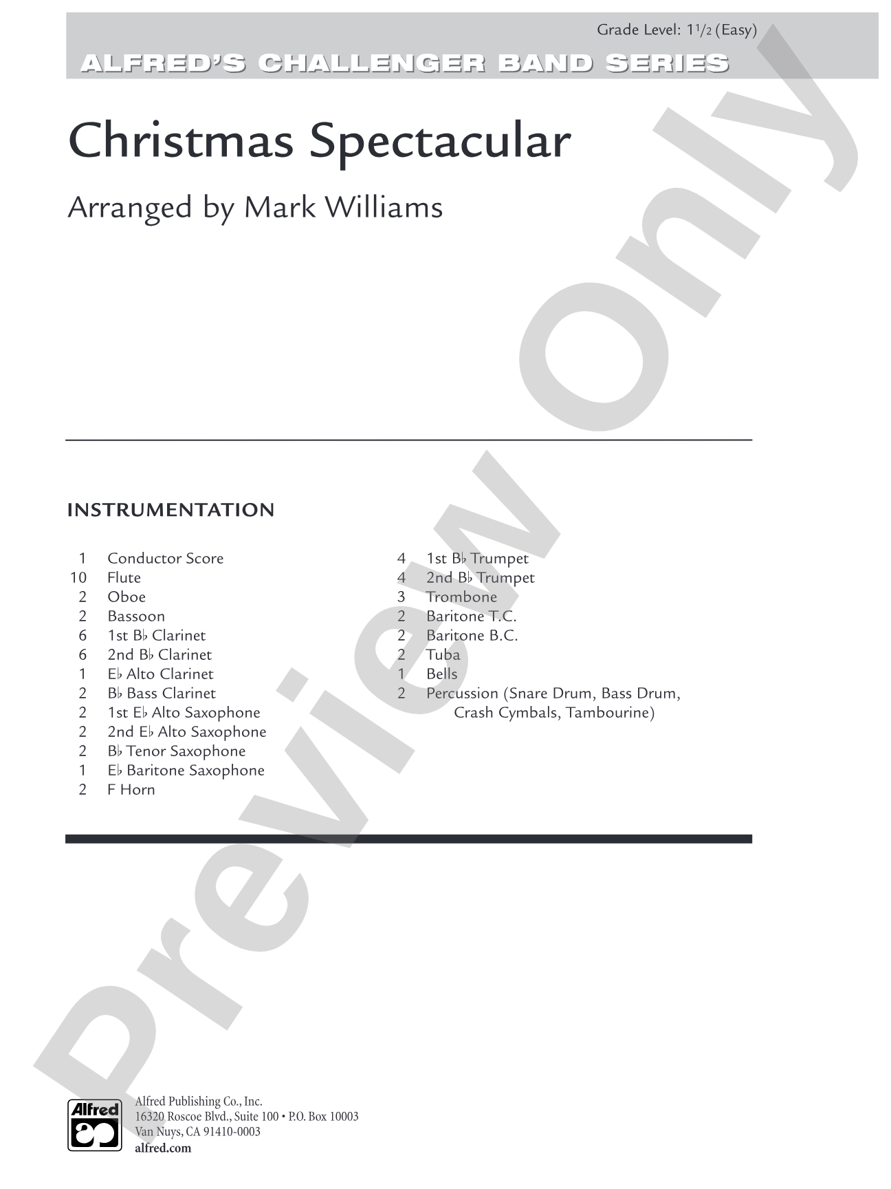 Christmas Spectacular: Concert Band Conductor Score & Parts