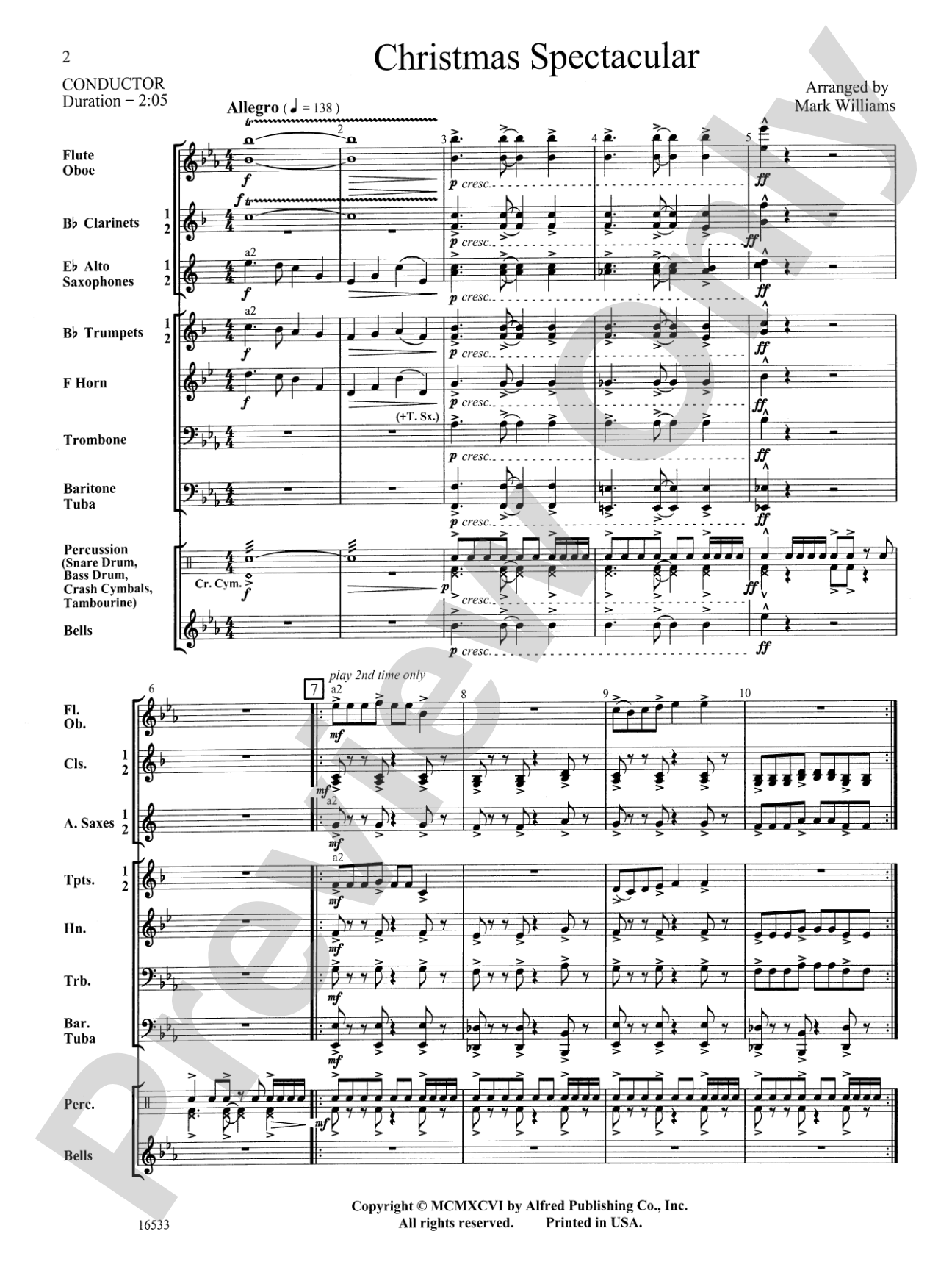 Christmas Spectacular: Concert Band Conductor Score & Parts