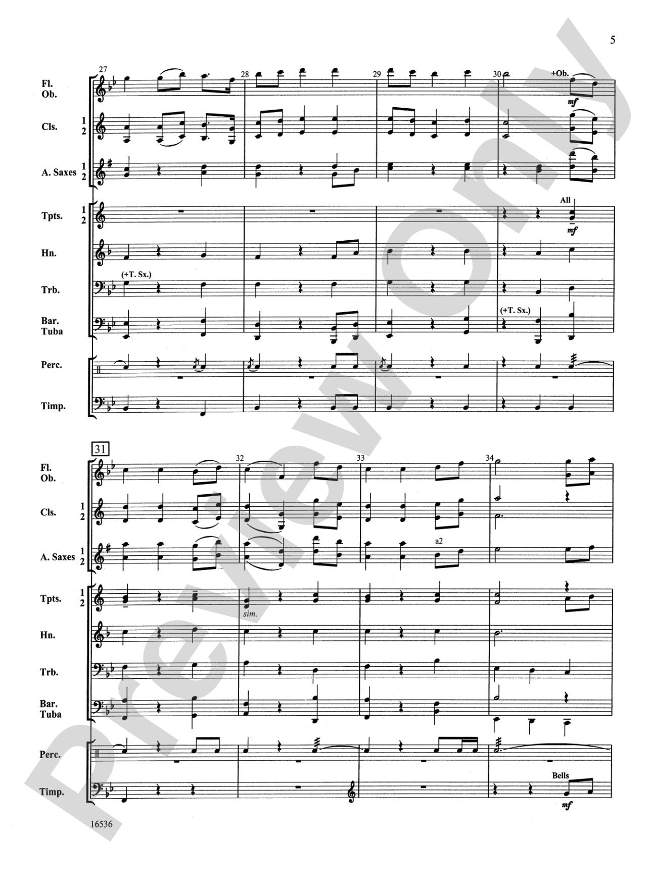 Jupiter from "The Planets": Score