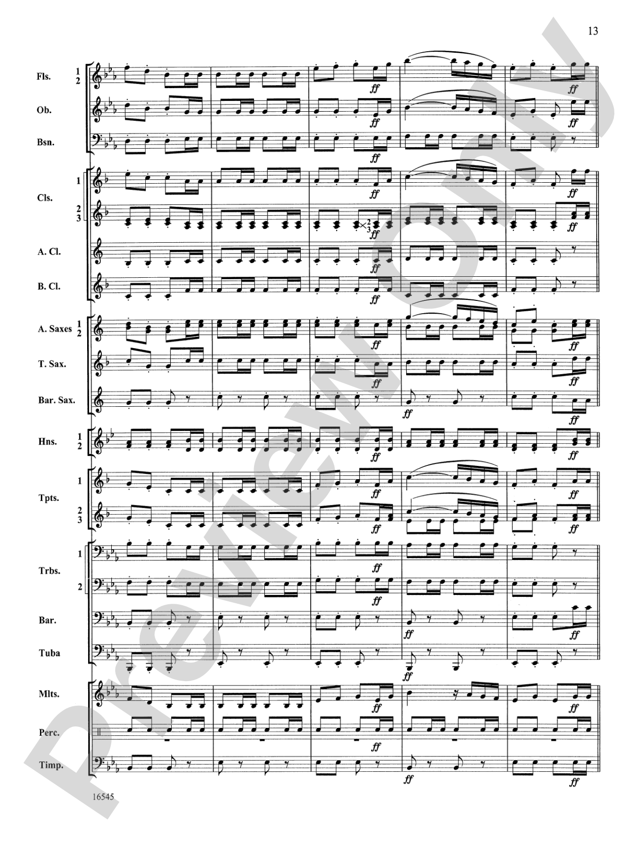 William Tell Overture: Concert Band Conductor Score & Parts
