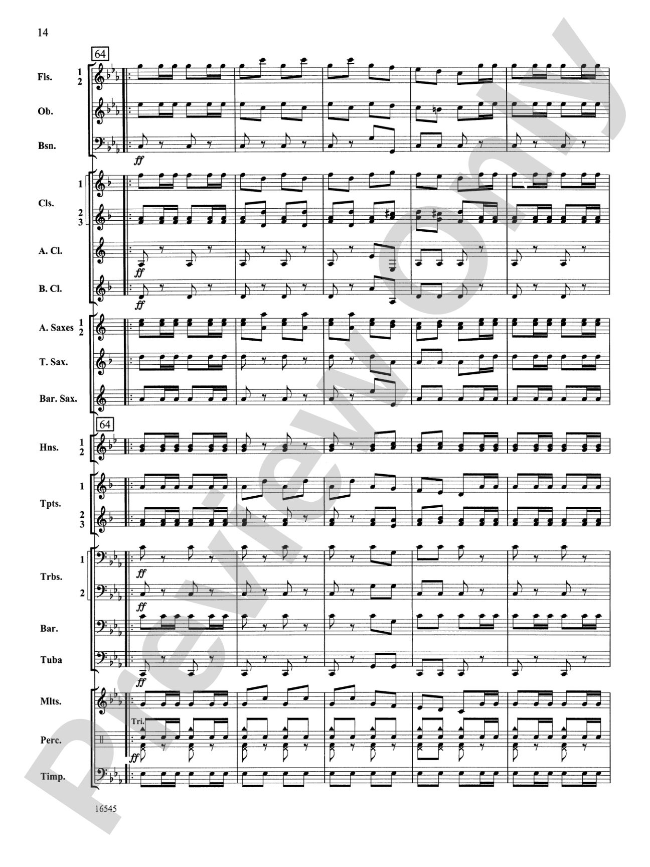 William Tell Overture: Concert Band Conductor Score & Parts