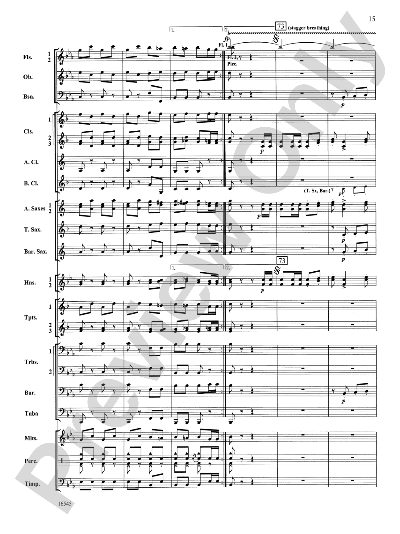 William Tell Overture: Concert Band Conductor Score & Parts