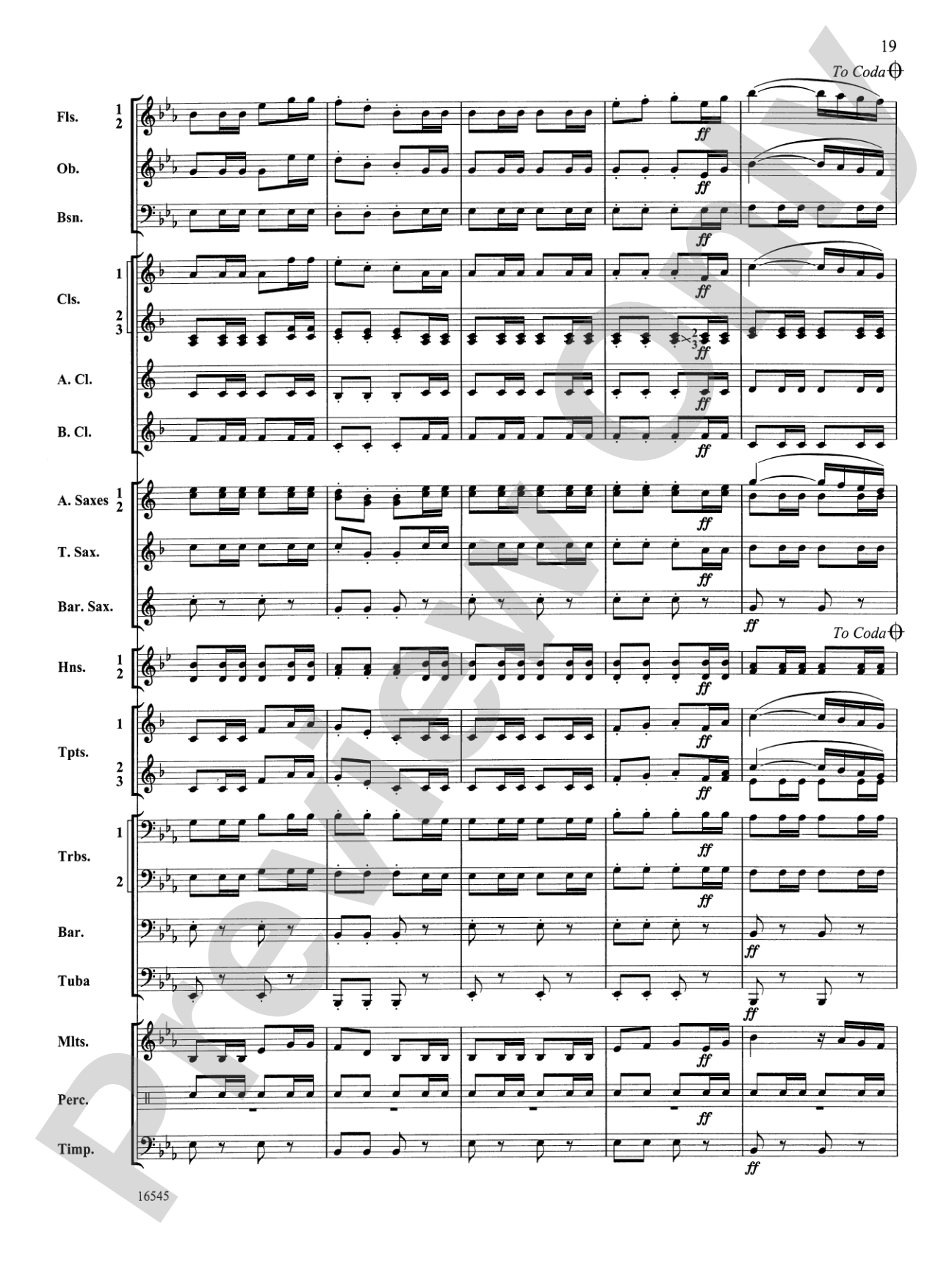 William Tell Overture: Concert Band Conductor Score & Parts