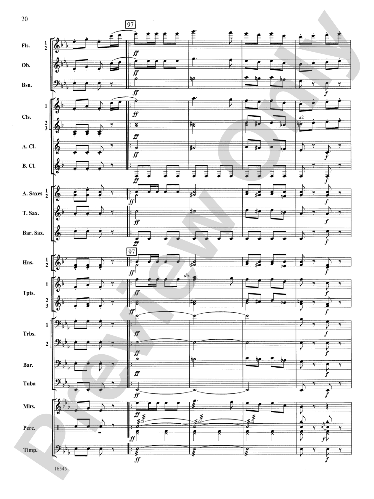 William Tell Overture: Concert Band Conductor Score & Parts