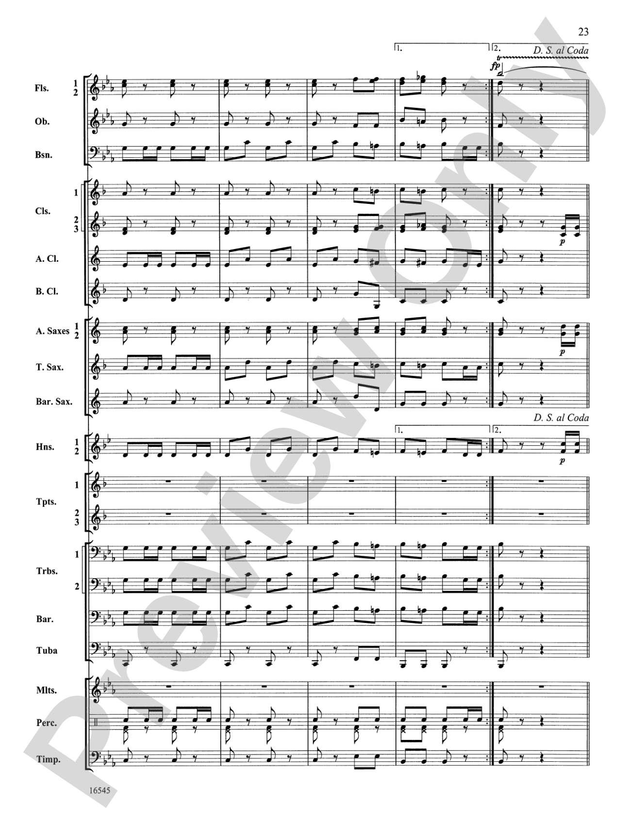 William Tell Overture: Concert Band Conductor Score & Parts