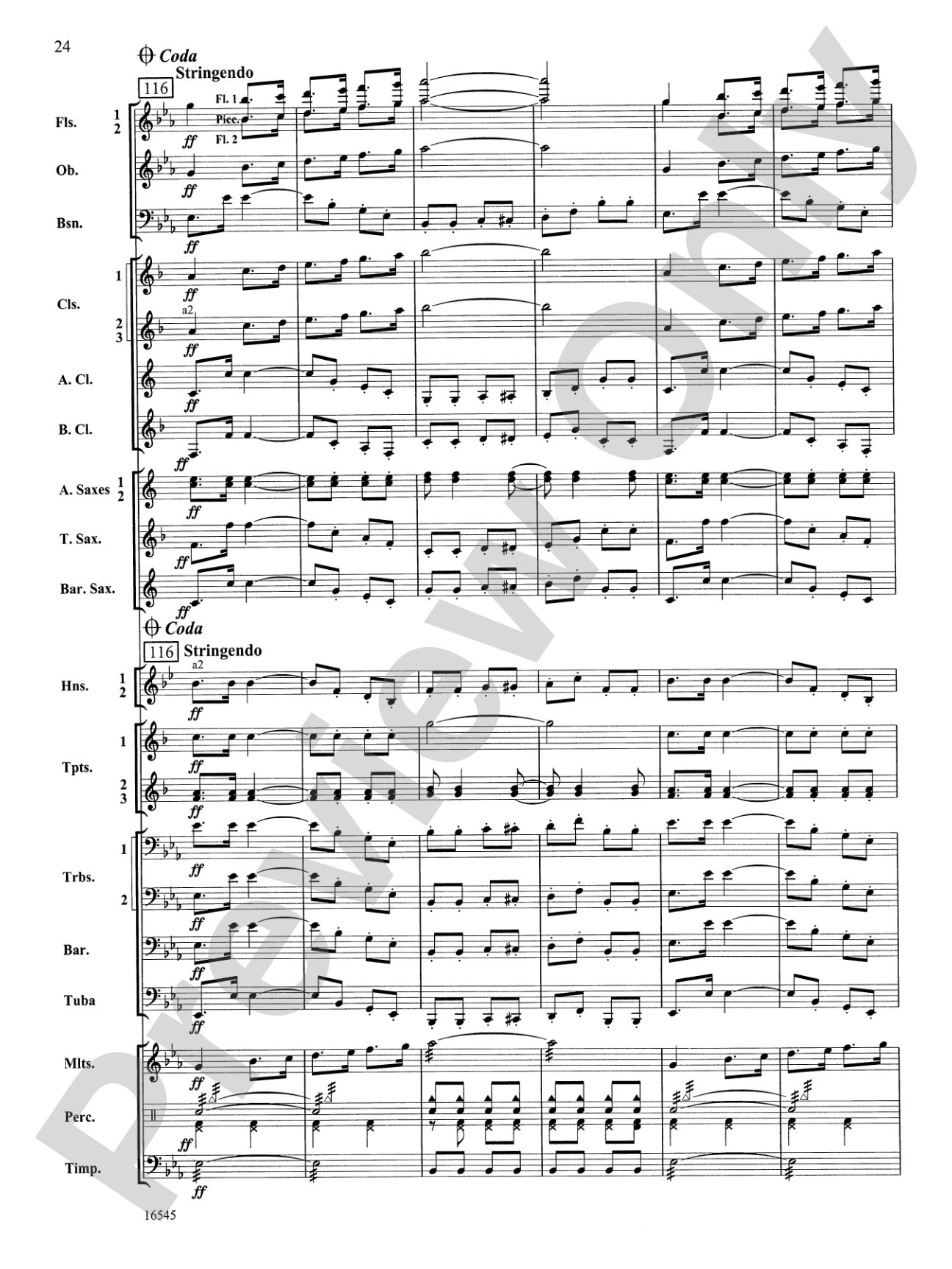 William Tell Overture: Concert Band Conductor Score & Parts