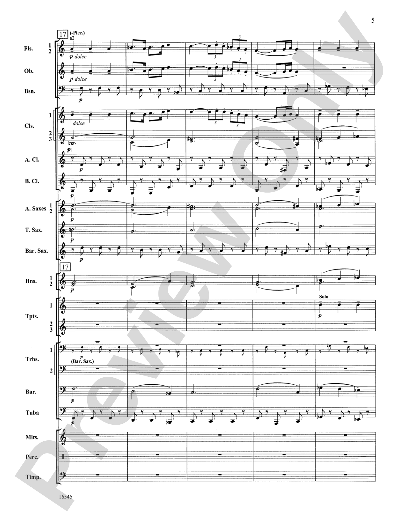 William Tell Overture: Concert Band Conductor Score & Parts