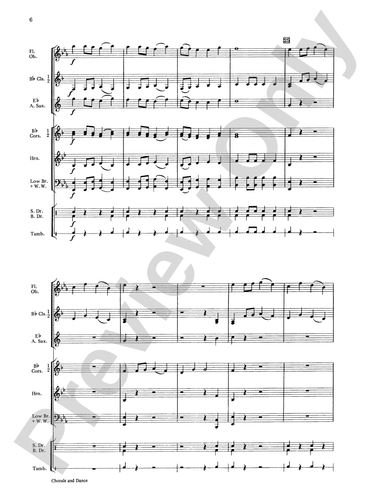 Chorale and Dance: Concert Band Conductor Score & Parts