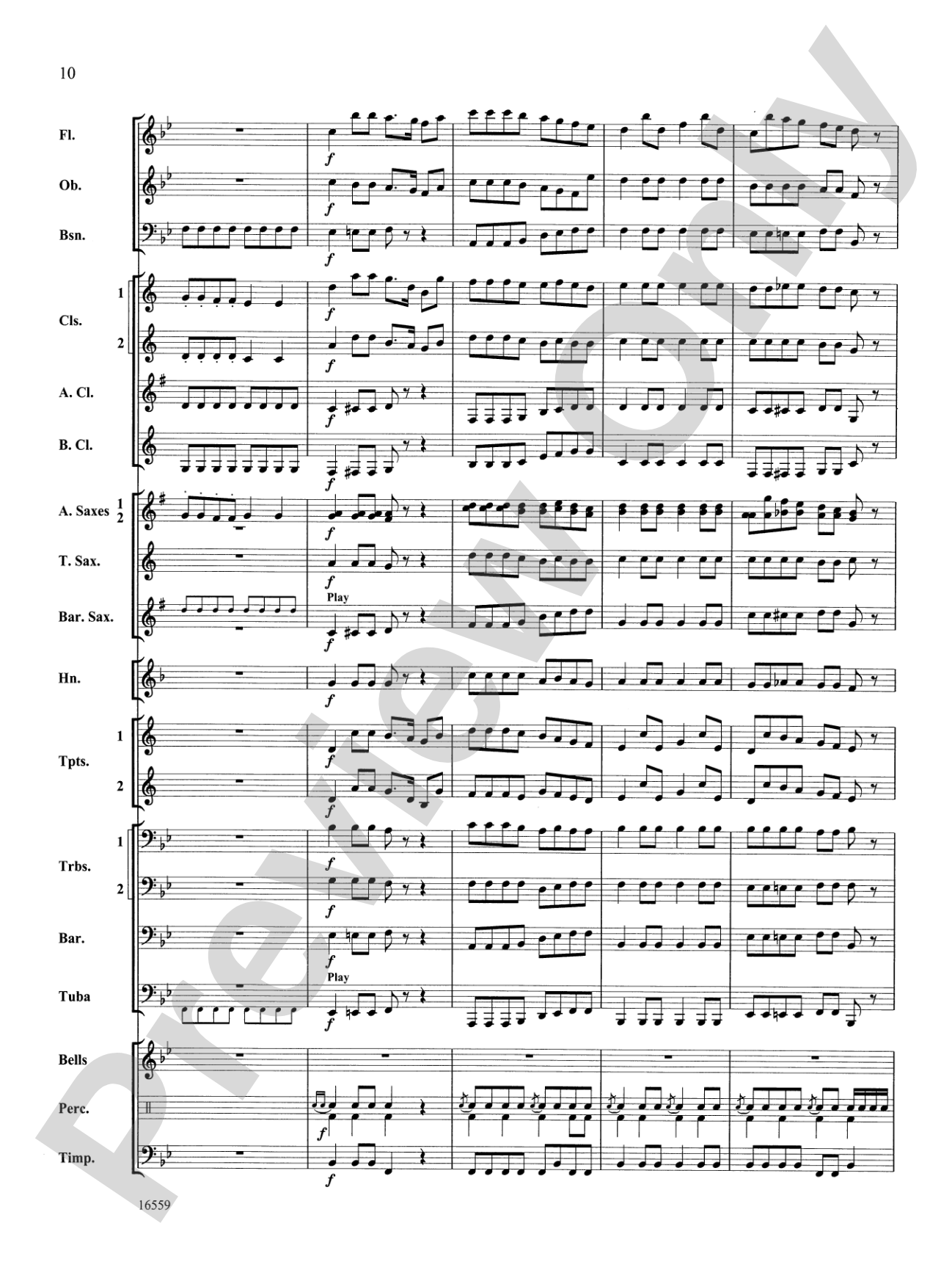 March Slav: Concert Band Conductor Score & Parts