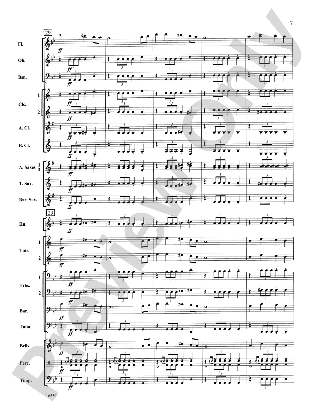 March Slav: Concert Band Conductor Score & Parts