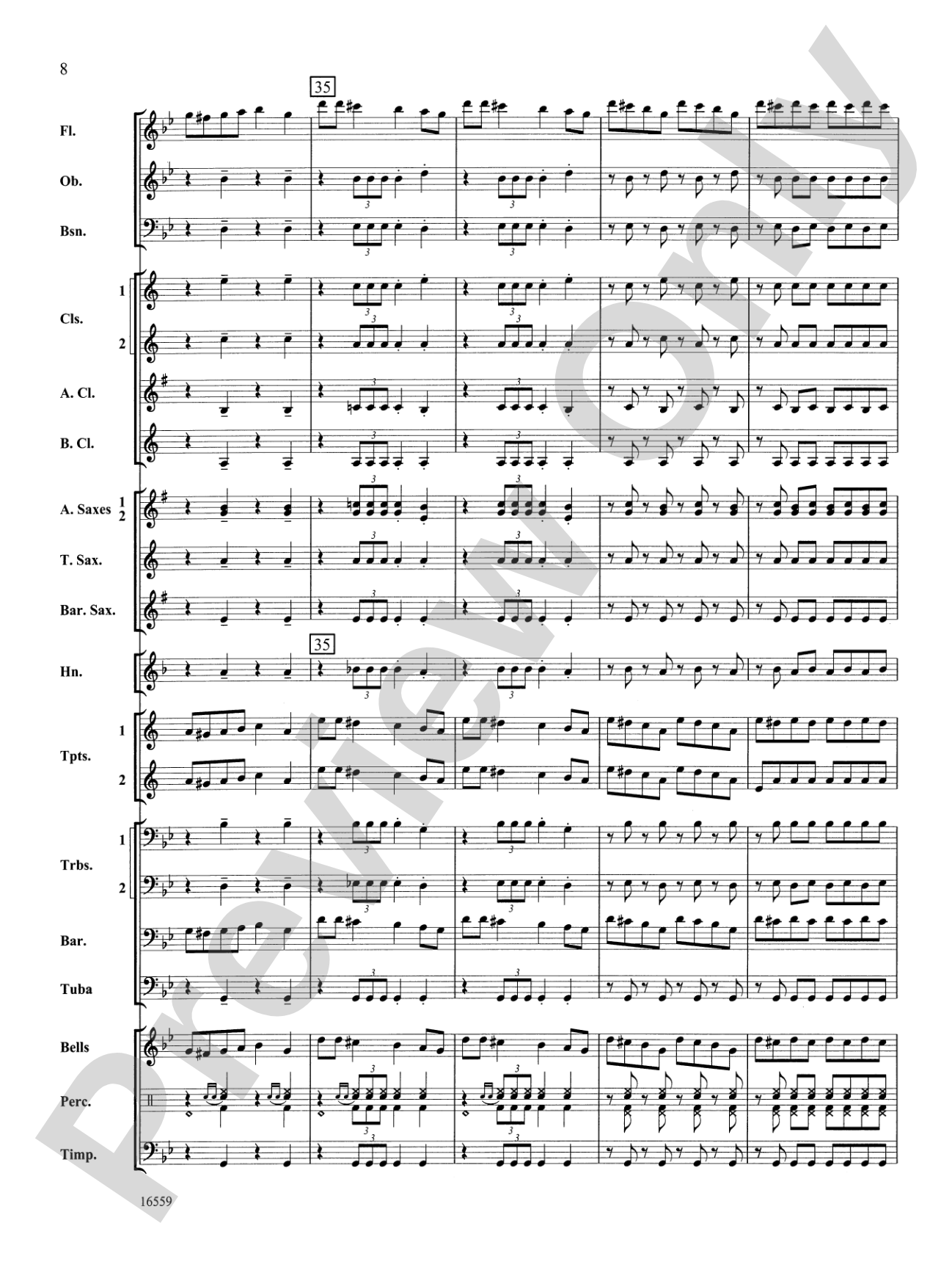 March Slav: Concert Band Conductor Score & Parts