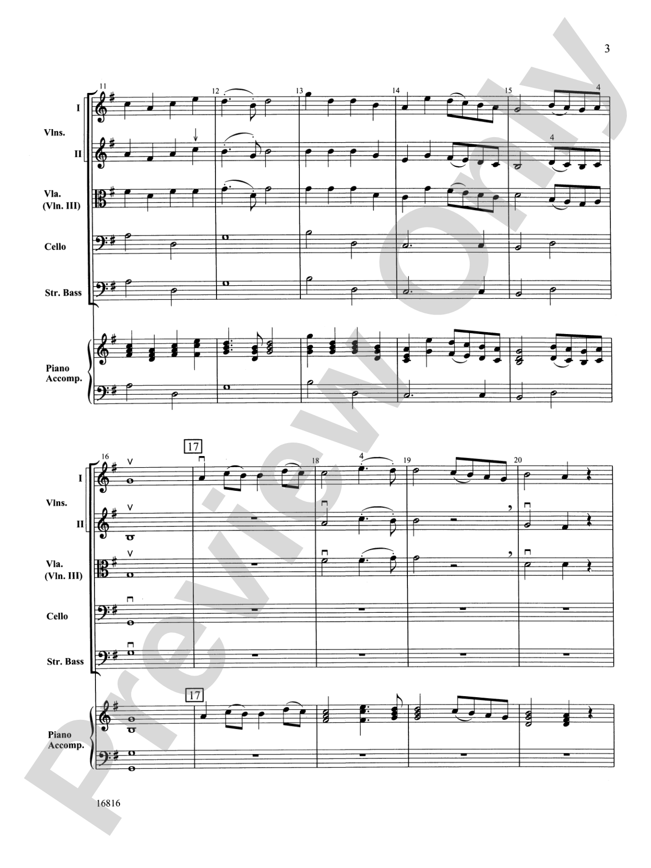 Mozart Serenade and Dance: String Orchestra Conductor Score & Parts