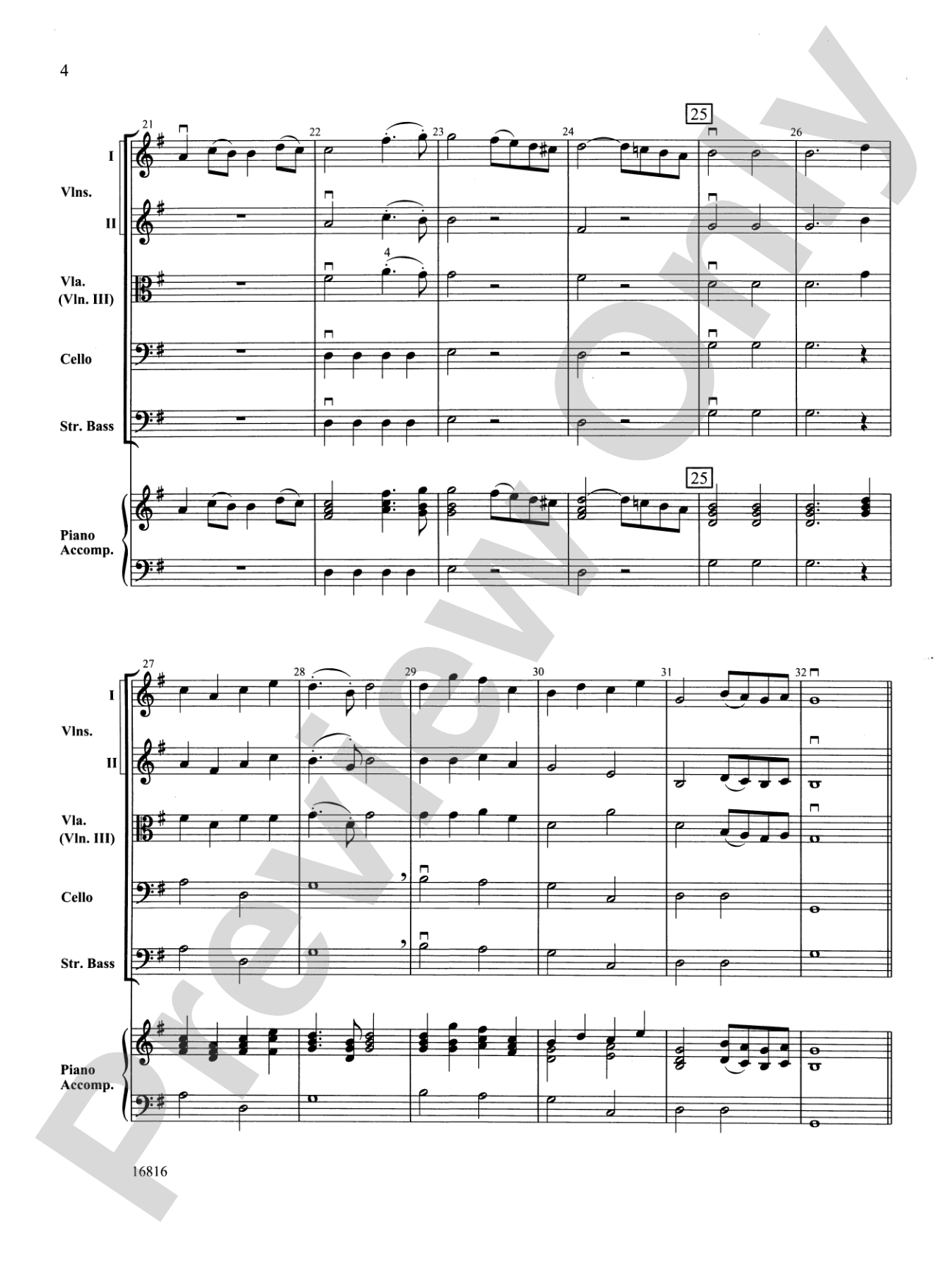 Mozart Serenade and Dance: String Orchestra Conductor Score & Parts