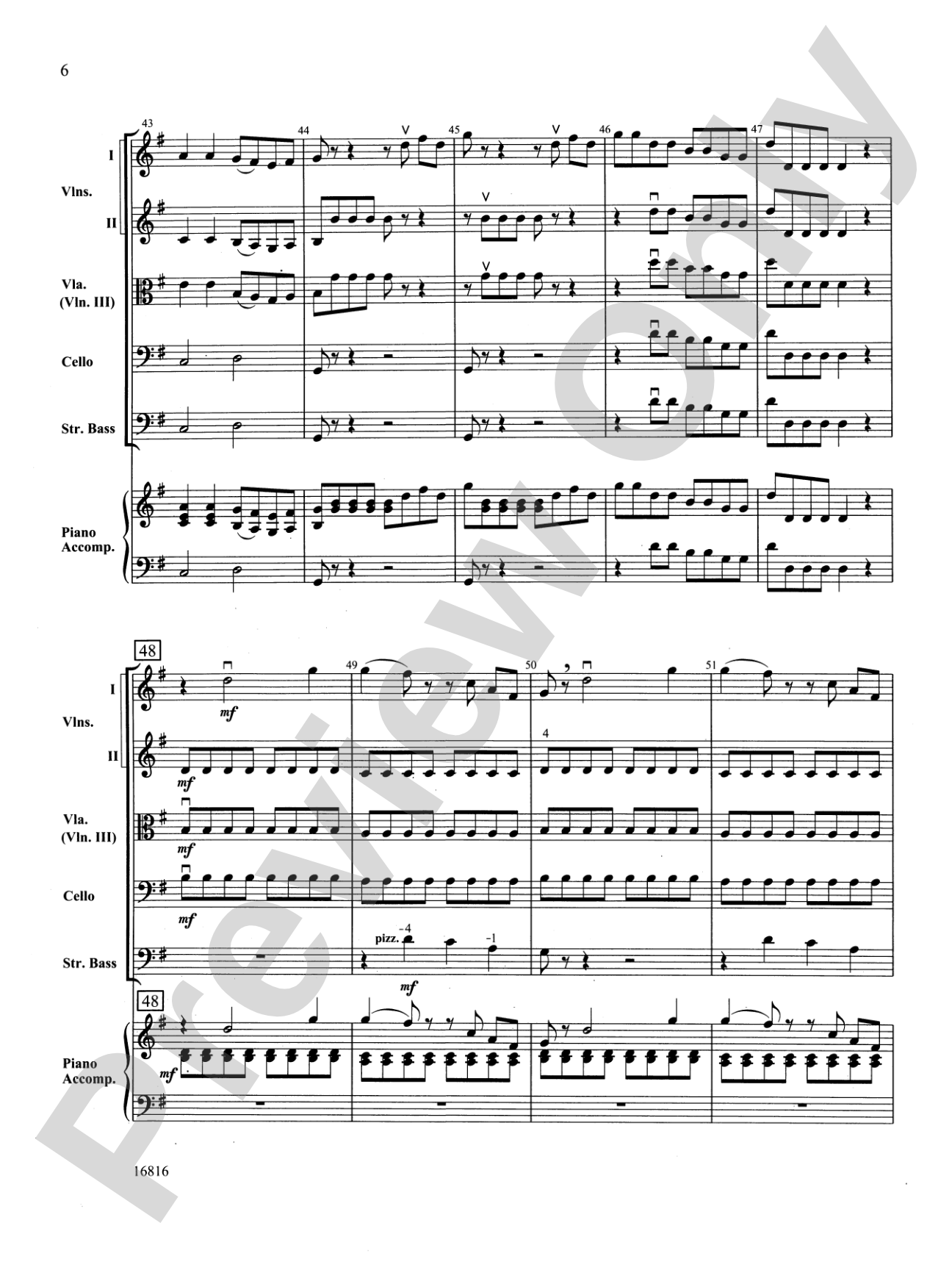 Mozart Serenade and Dance: String Orchestra Conductor Score & Parts
