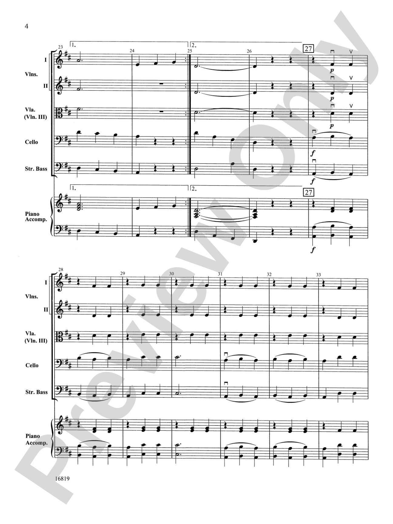 Skaters' Waltz: String Orchestra Conductor Score & Parts