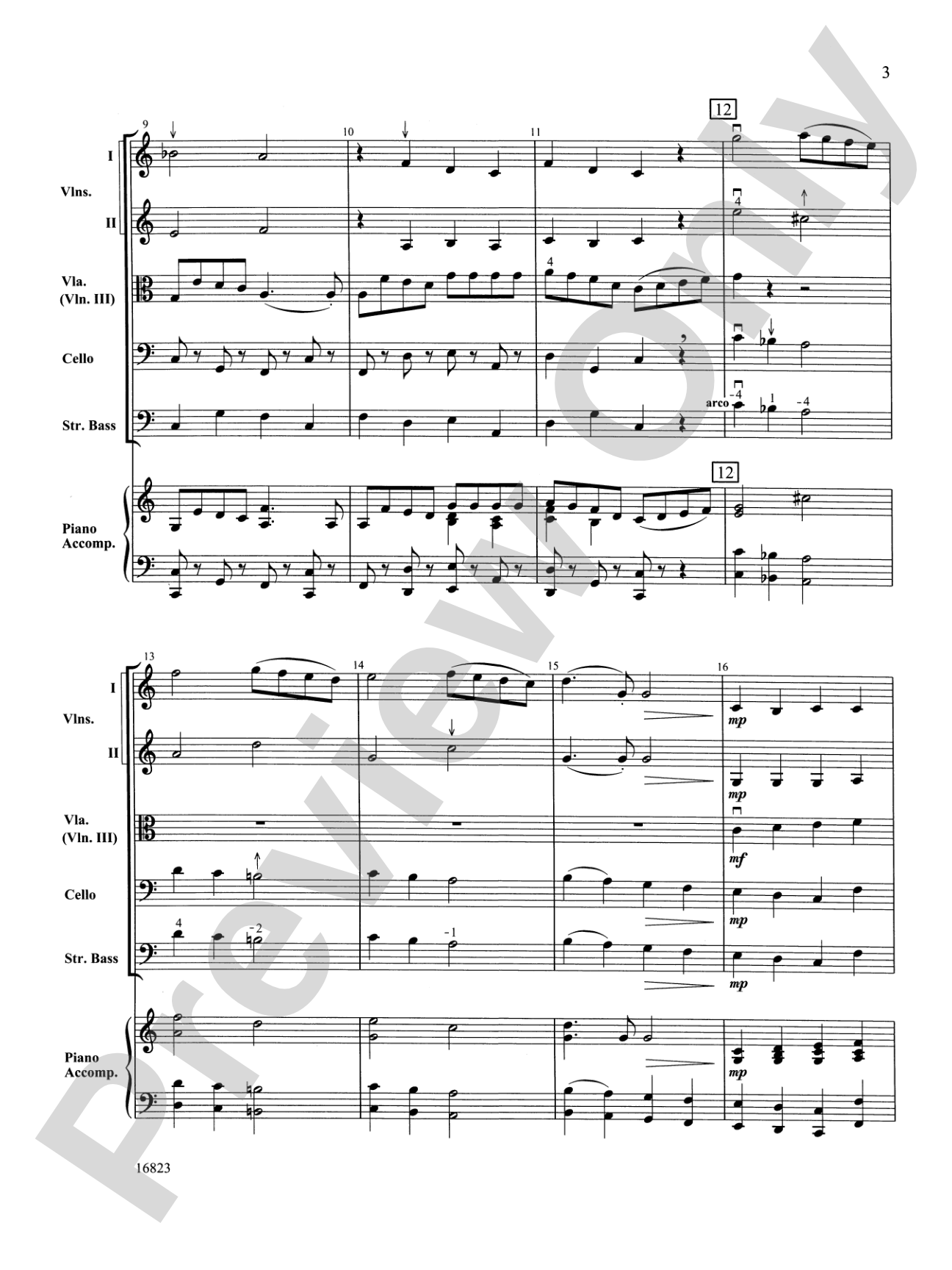 Santa Plays the Viola: String Orchestra Conductor Score & Parts