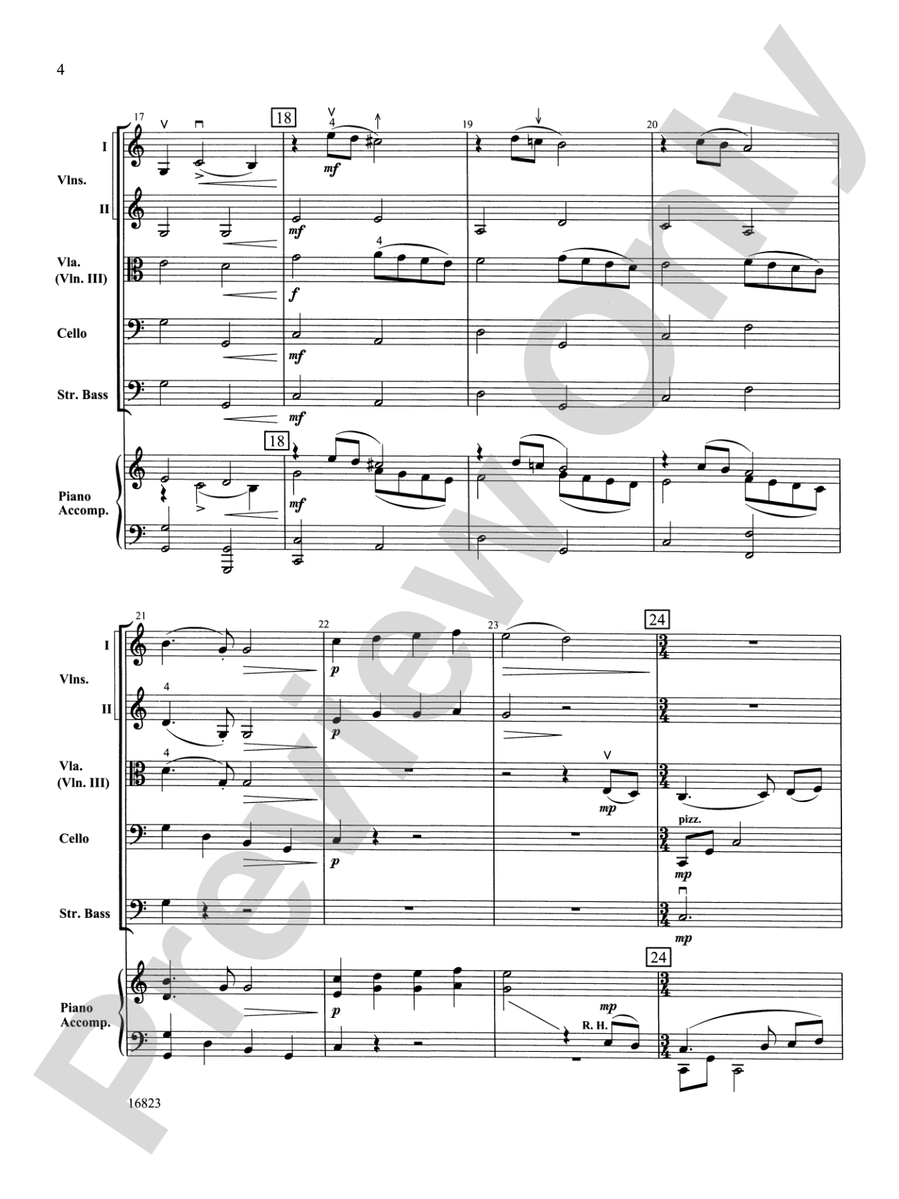 Santa Plays the Viola: String Orchestra Conductor Score & Parts