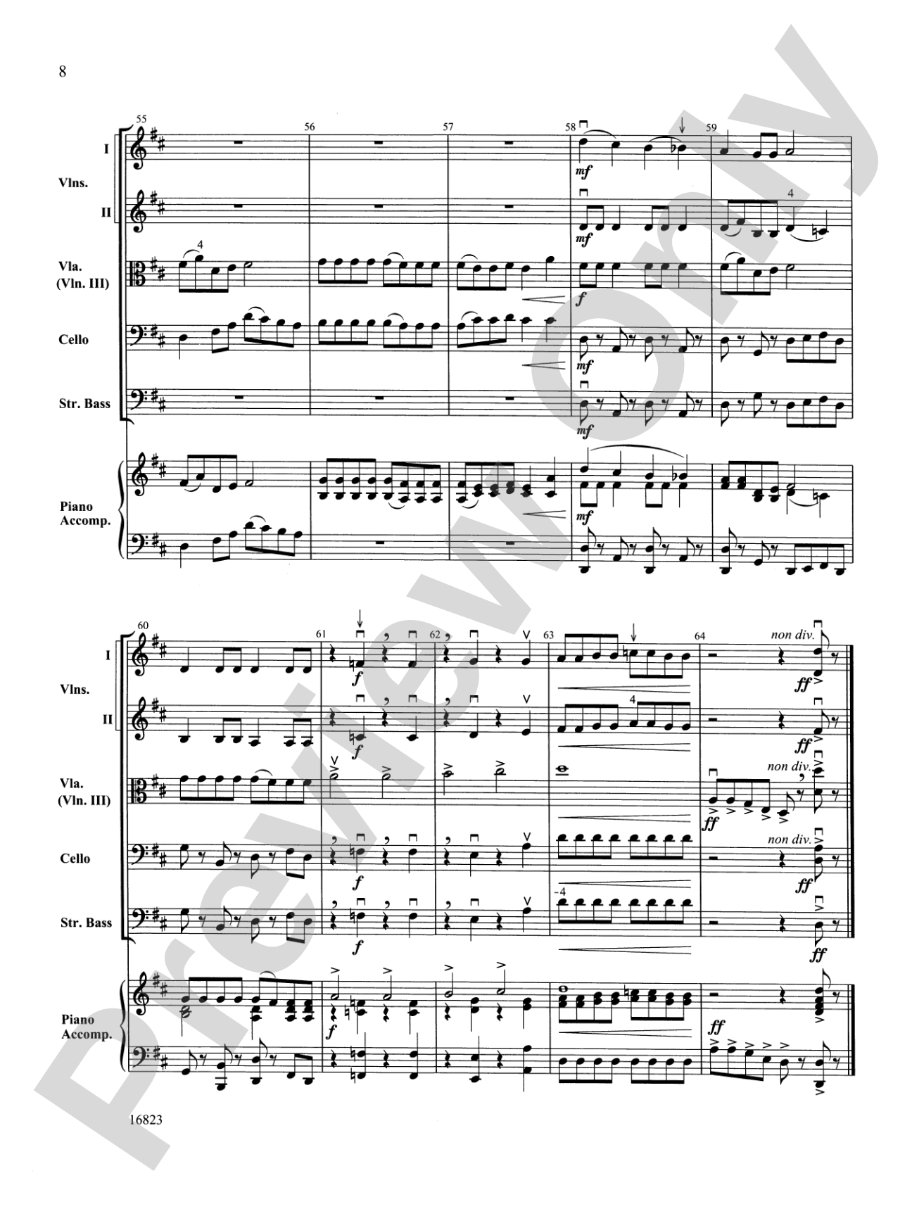 Santa Plays the Viola: String Orchestra Conductor Score & Parts