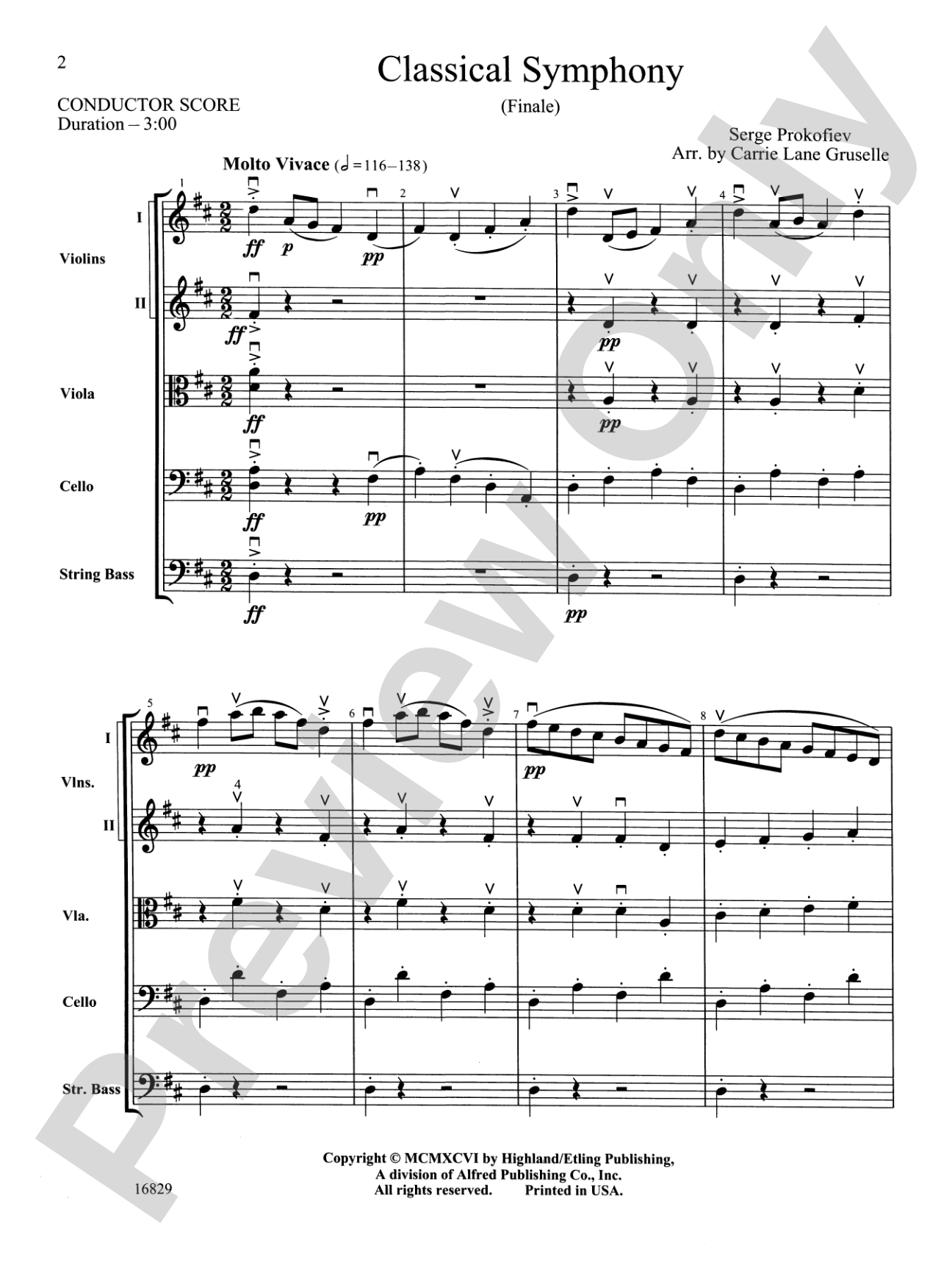 Classical Symphony: String Orchestra Conductor Score & Parts