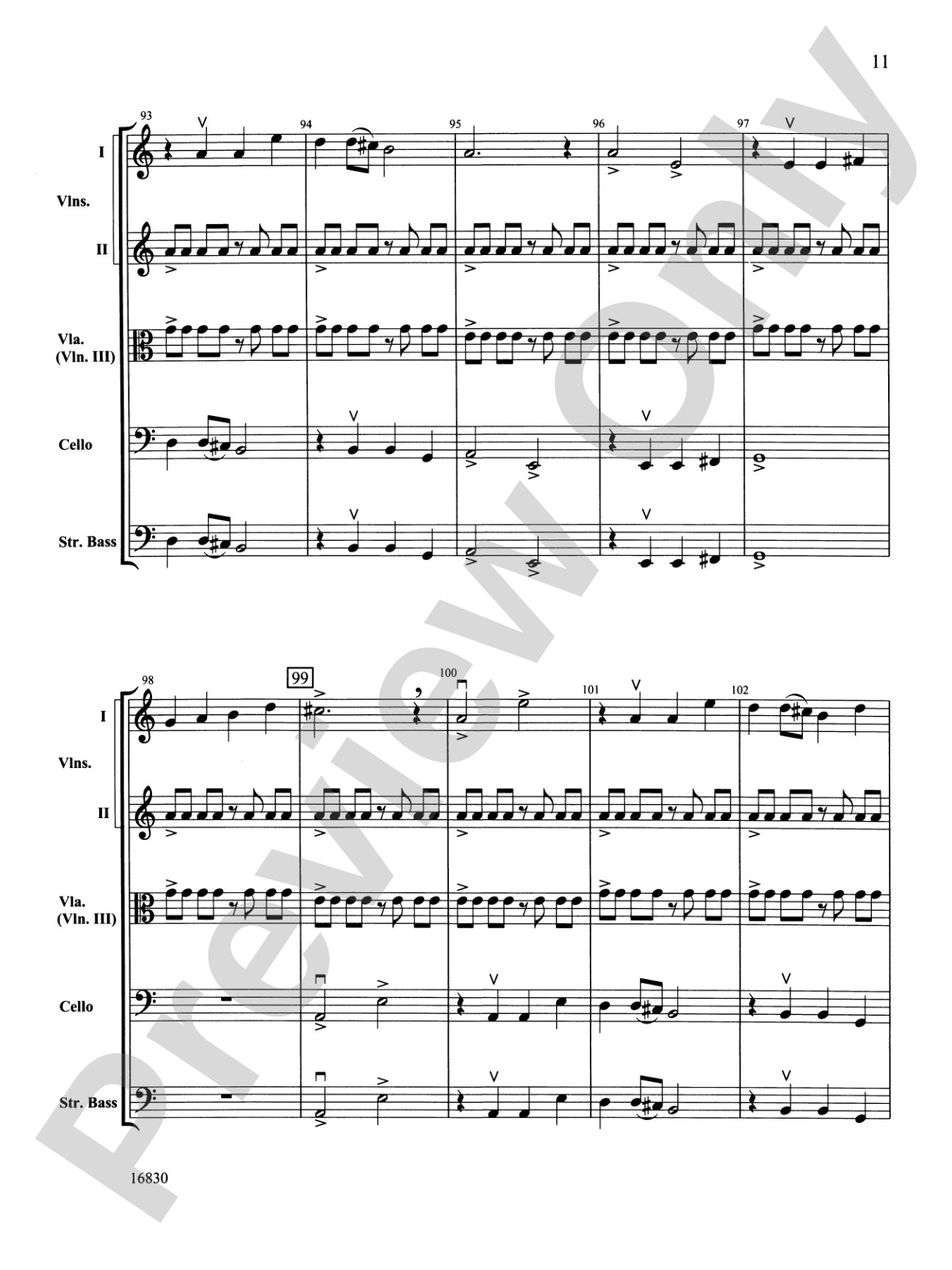 Mabel Creek Overture: String Orchestra Conductor Score & Parts