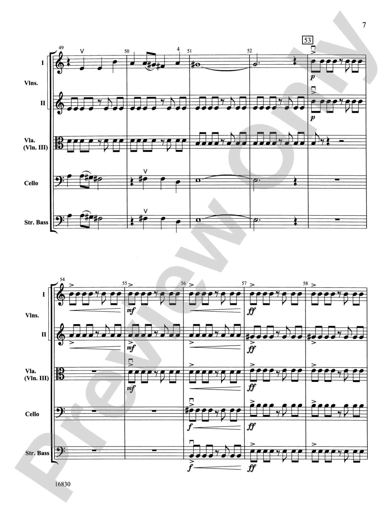 Mabel Creek Overture: String Orchestra Conductor Score & Parts