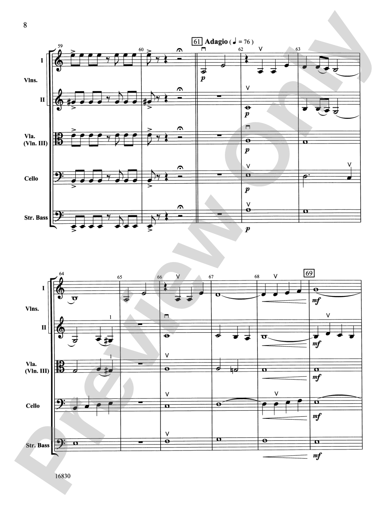 Mabel Creek Overture: String Orchestra Conductor Score & Parts