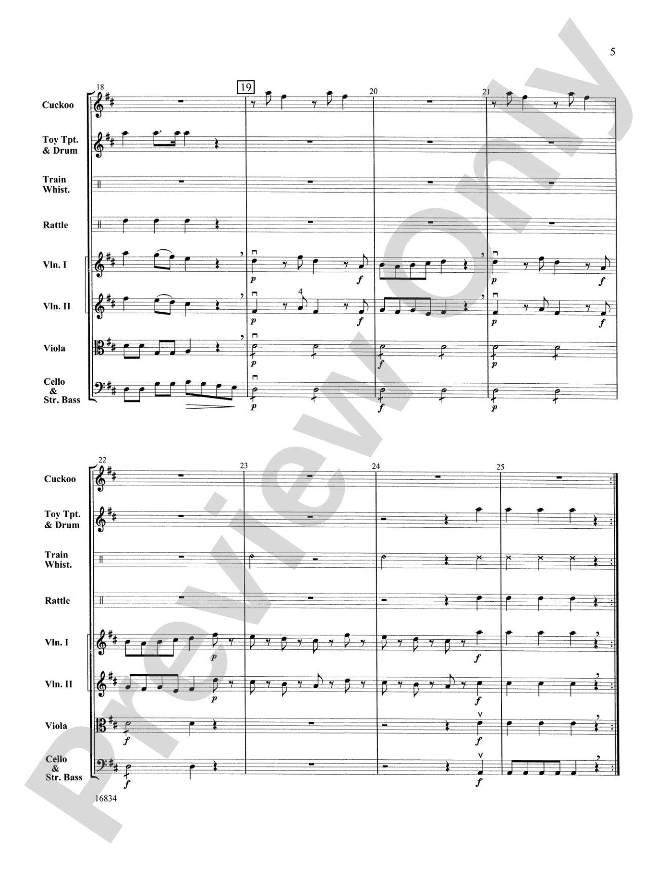 Toy Symphony, 1st Movement: String Orchestra Conductor Score & Parts