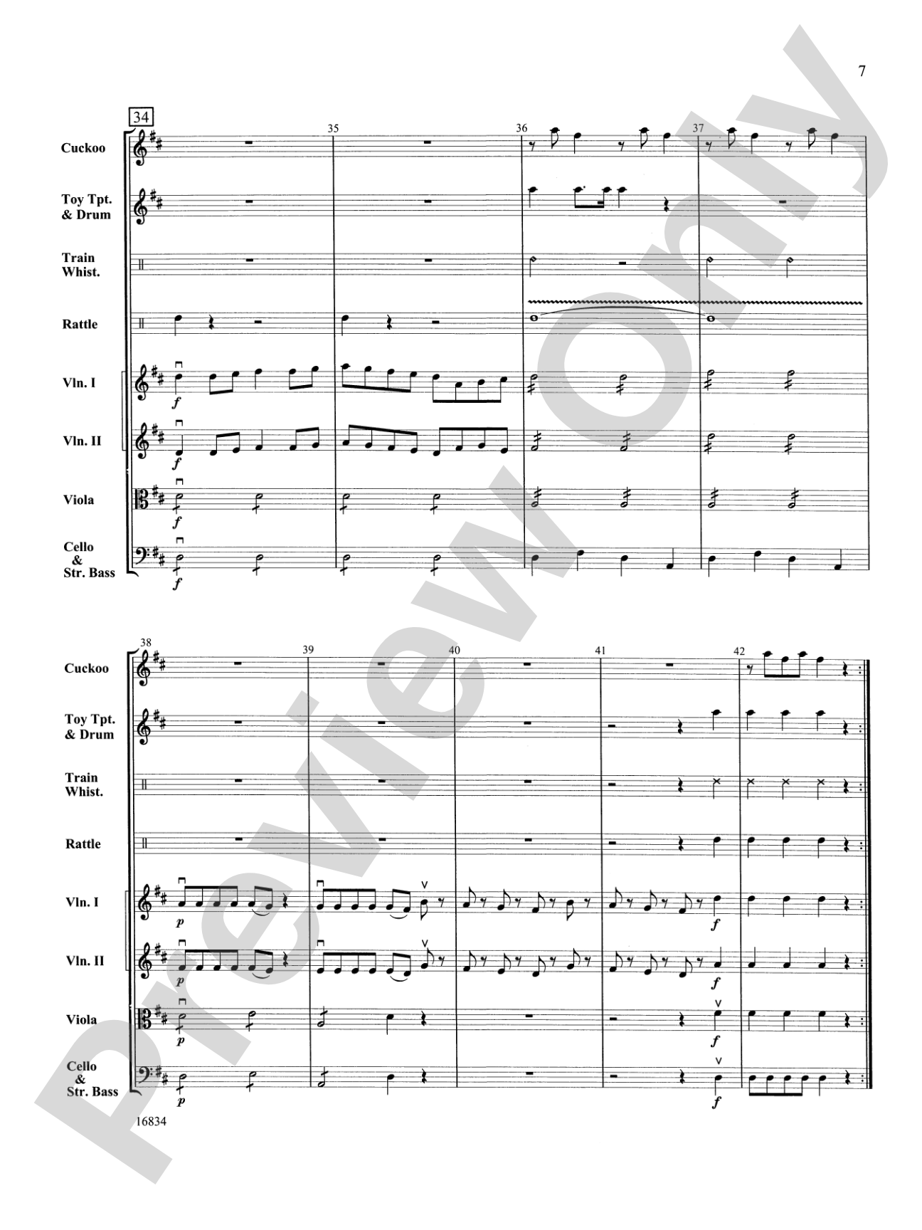 Toy Symphony, 1st Movement: String Orchestra Conductor Score & Parts
