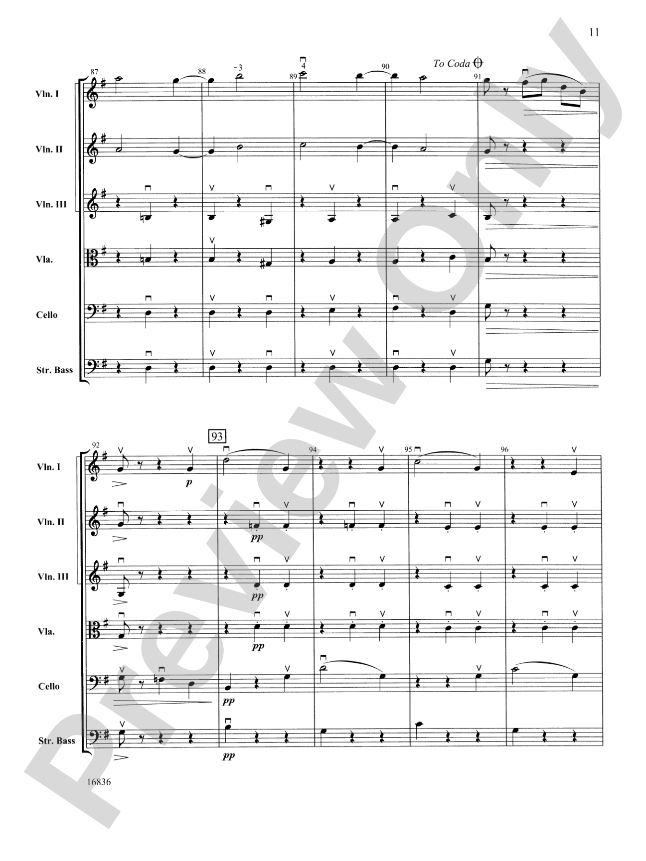 Waltz from The Sleeping Beauty: Score