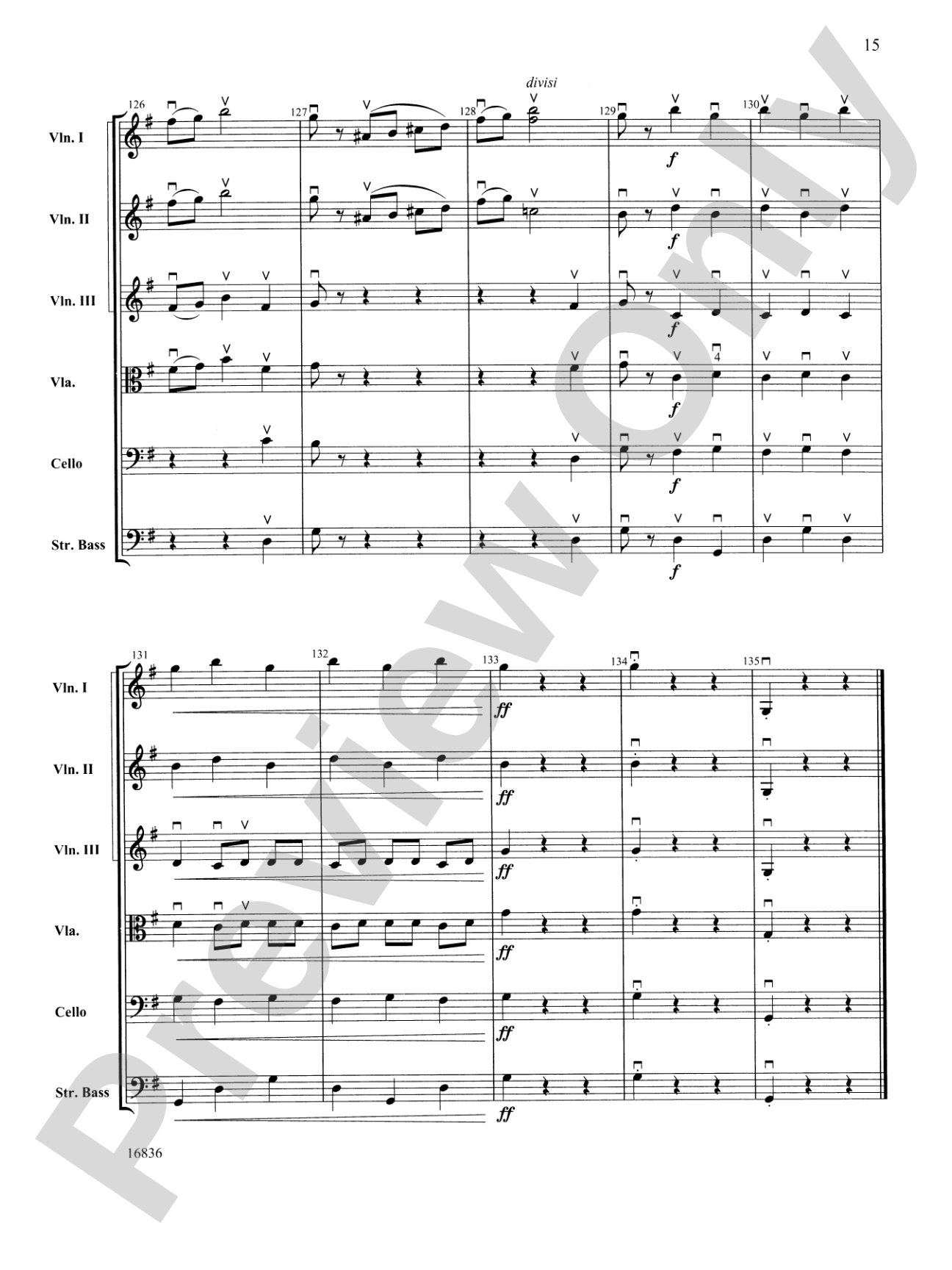 Waltz from The Sleeping Beauty: Score